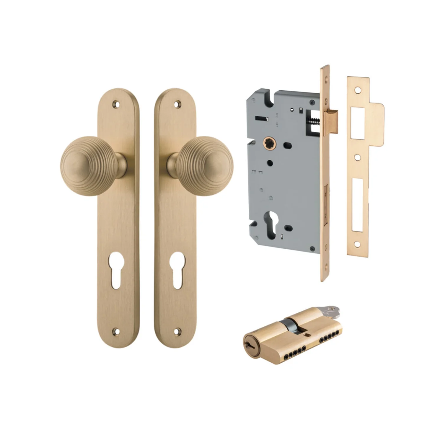 Iver Guildford Door Knob on Oval Backplate Entrance Kit Key/Key - Available in Various Finishes - Image 5