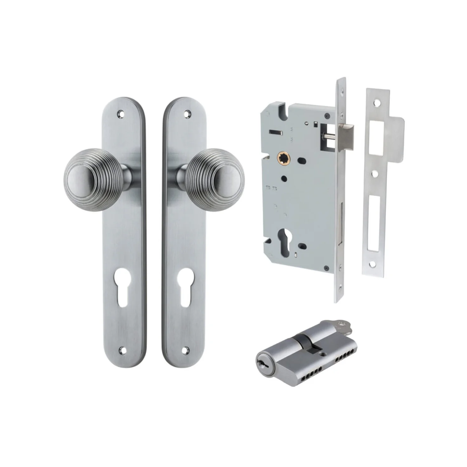 Iver Guildford Door Knob on Oval Backplate Entrance Kit Key/Key - Available in Various Finishes - Image 6