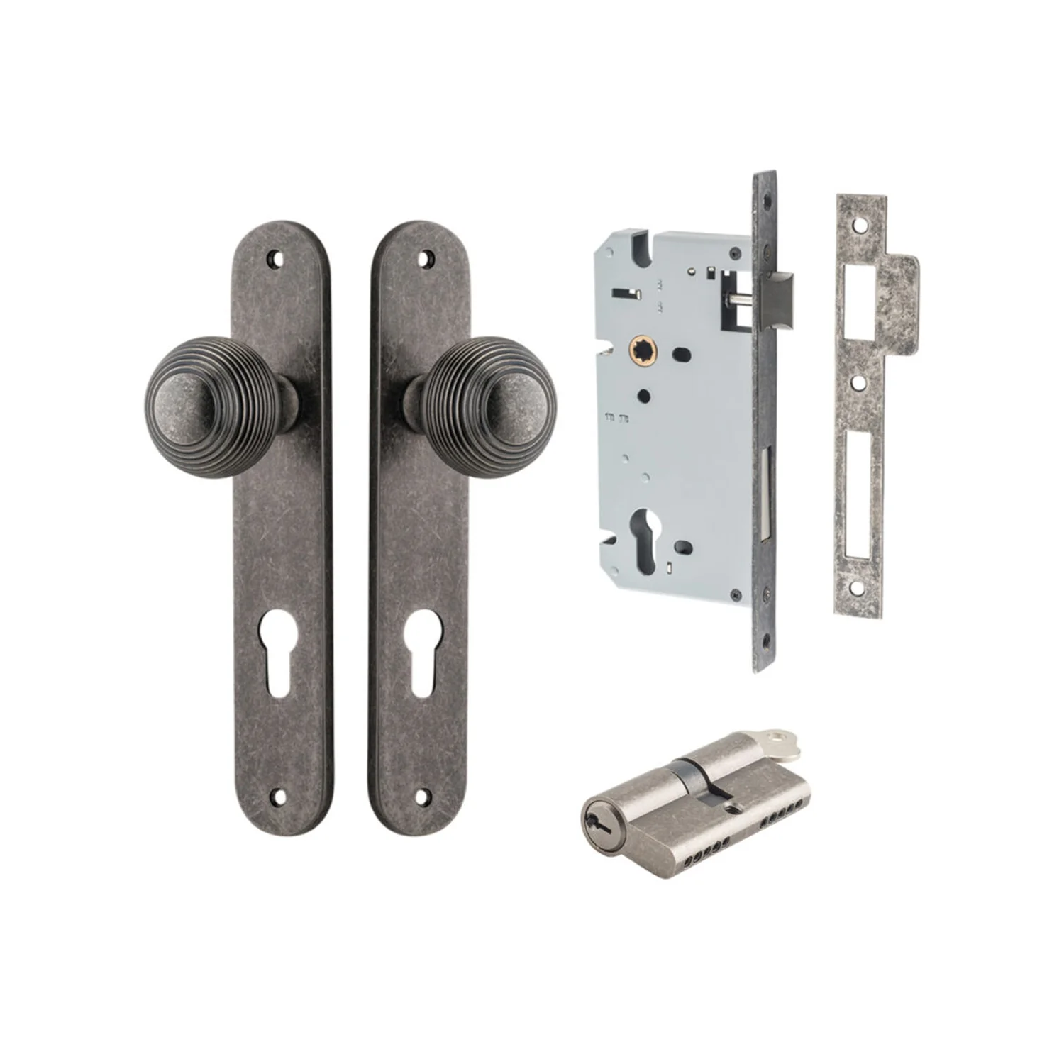 Iver Guildford Door Knob on Oval Backplate Entrance Kit Key/Key - Available in Various Finishes - Image 7