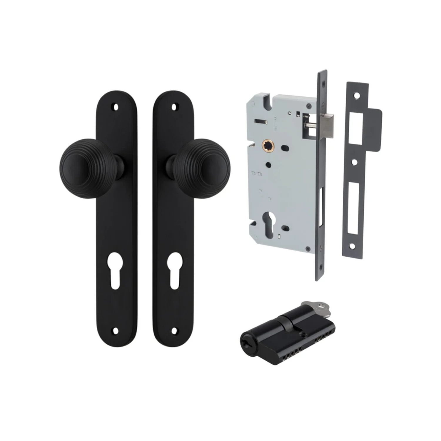 Iver Guildford Door Knob on Oval Backplate Entrance Kit Key/Key - Available in Various Finishes - Image 8