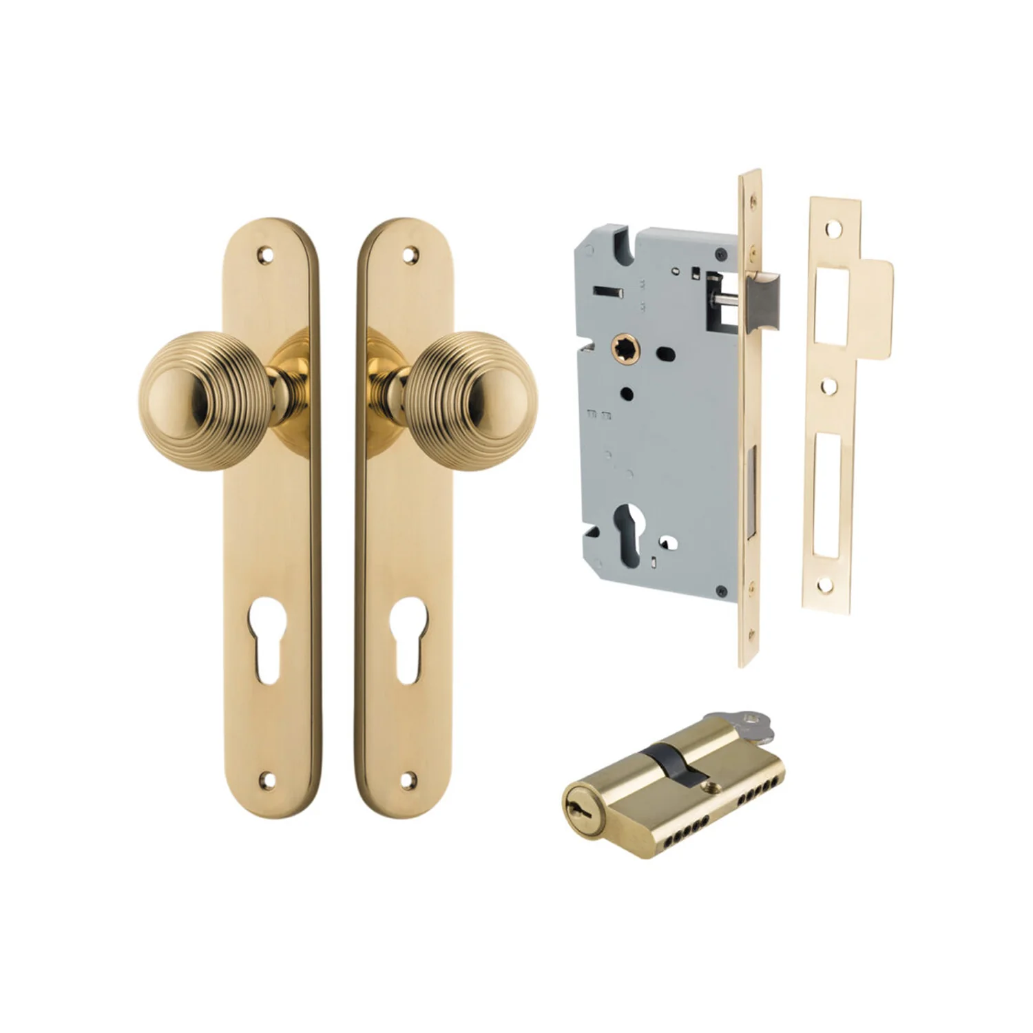 Iver Guildford Door Knob on Oval Backplate Entrance Kit Key/Key - Available in Various Finishes - Image 9