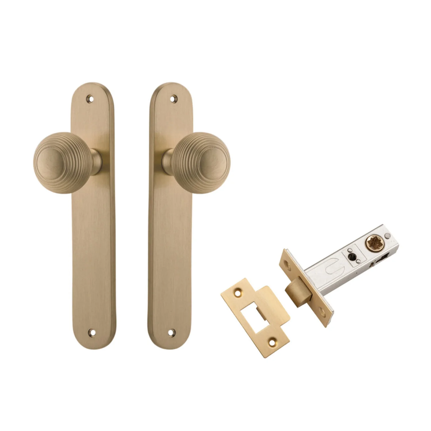 Iver Guildford Door Knob on Oval Backplate Passage Kit - Available in Various Finishes - Image 4