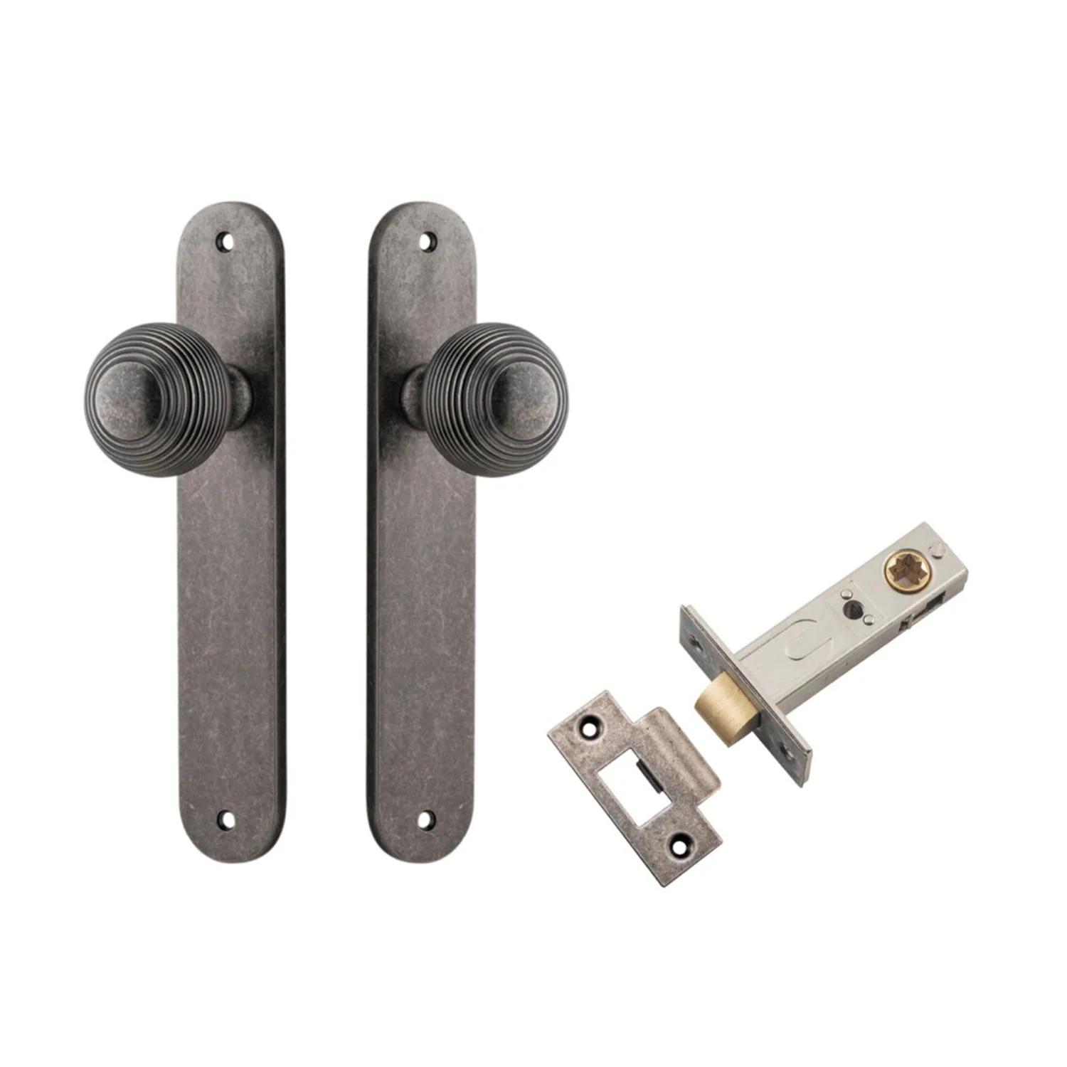 Iver Guildford Door Knob on Oval Backplate Passage Kit - Available in Various Finishes - Image 6