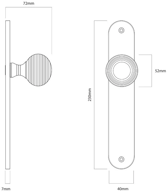 Iver Guildford Door Knob on Oval Backplate Signature Brass - Image 2