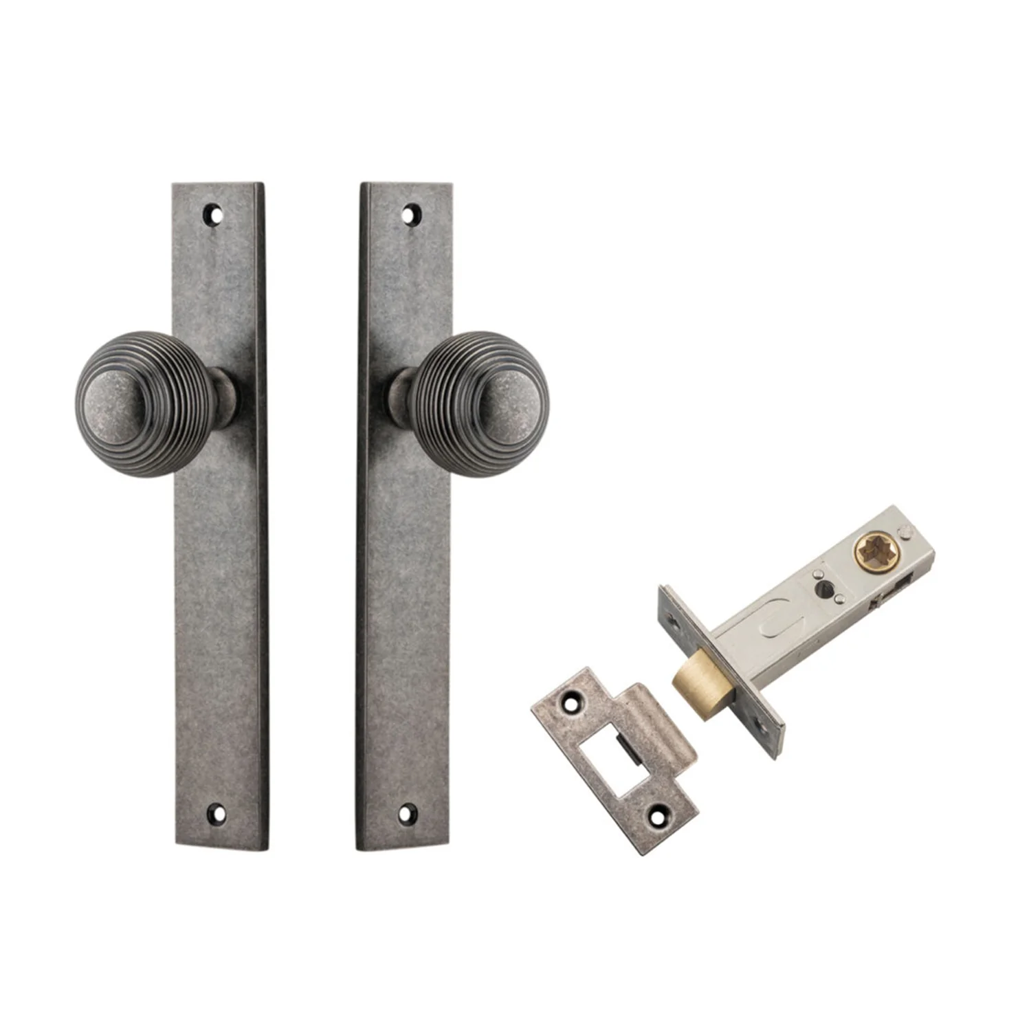 Iver Guildford Door Knob on Rectangular Backplate Passage Kit - Available in Various Finishes - Image 6
