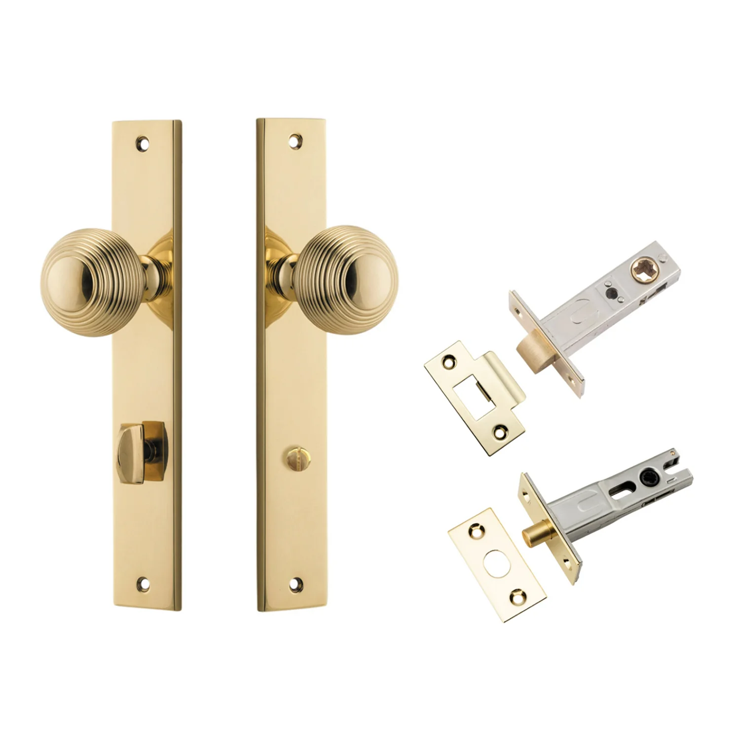 Iver Guildford Door Knob on Rectangular Backplate Privacy Kit with Turn - Image 10