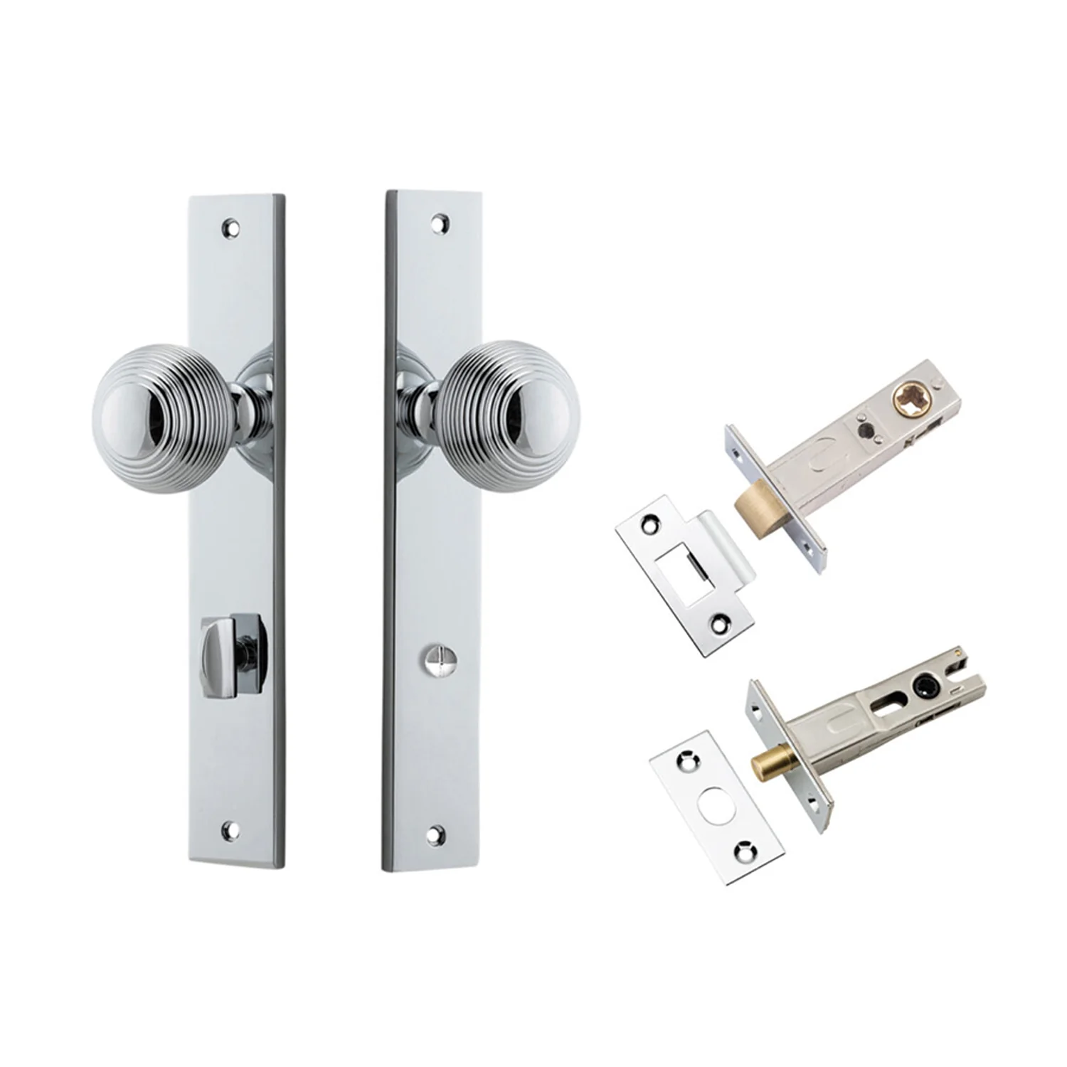Iver Guildford Door Knob on Rectangular Backplate Privacy Kit with Turn - Image 11