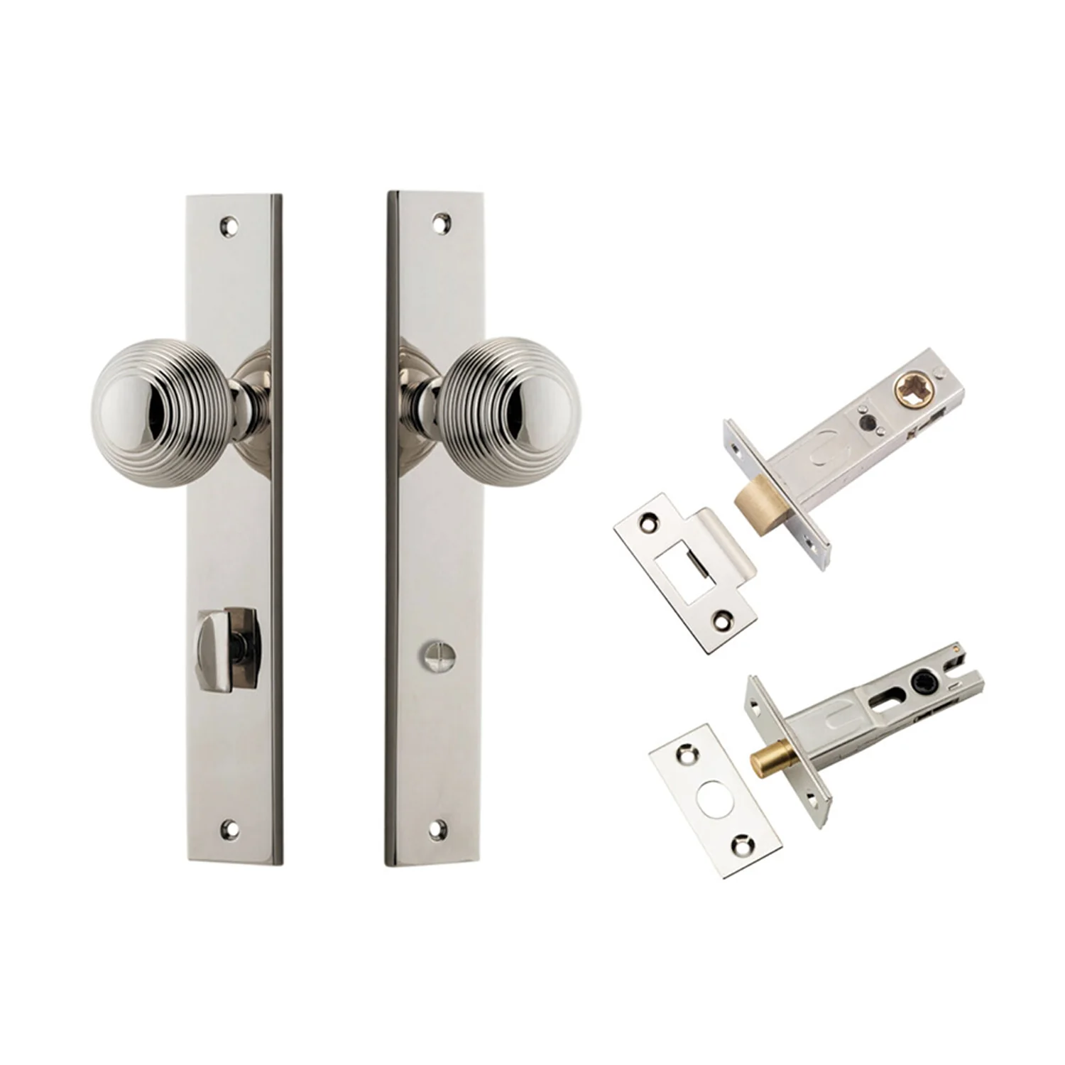 Iver Guildford Door Knob on Rectangular Backplate Privacy Kit with Turn - Image 12