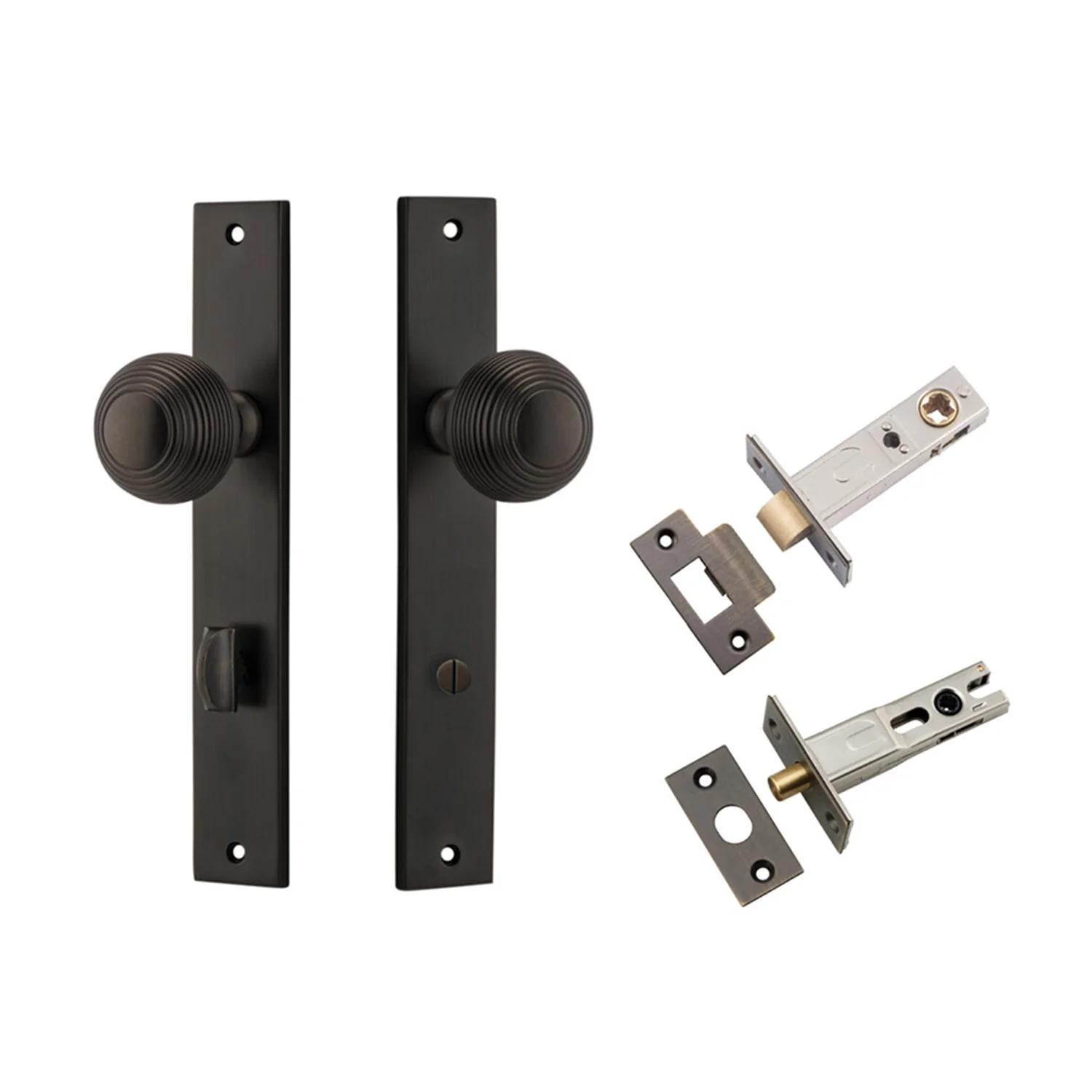 Iver Guildford Door Knob on Rectangular Backplate Privacy Kit with Turn - Image 14