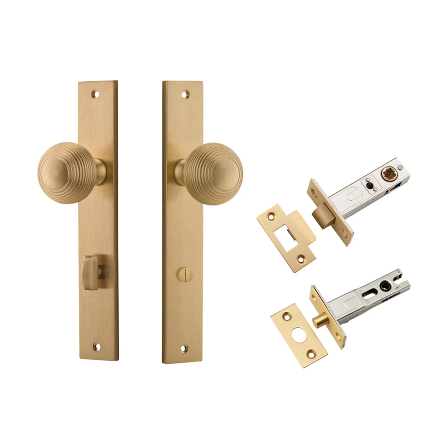 Iver Guildford Door Knob on Rectangular Backplate Privacy Kit with Turn - Image 6