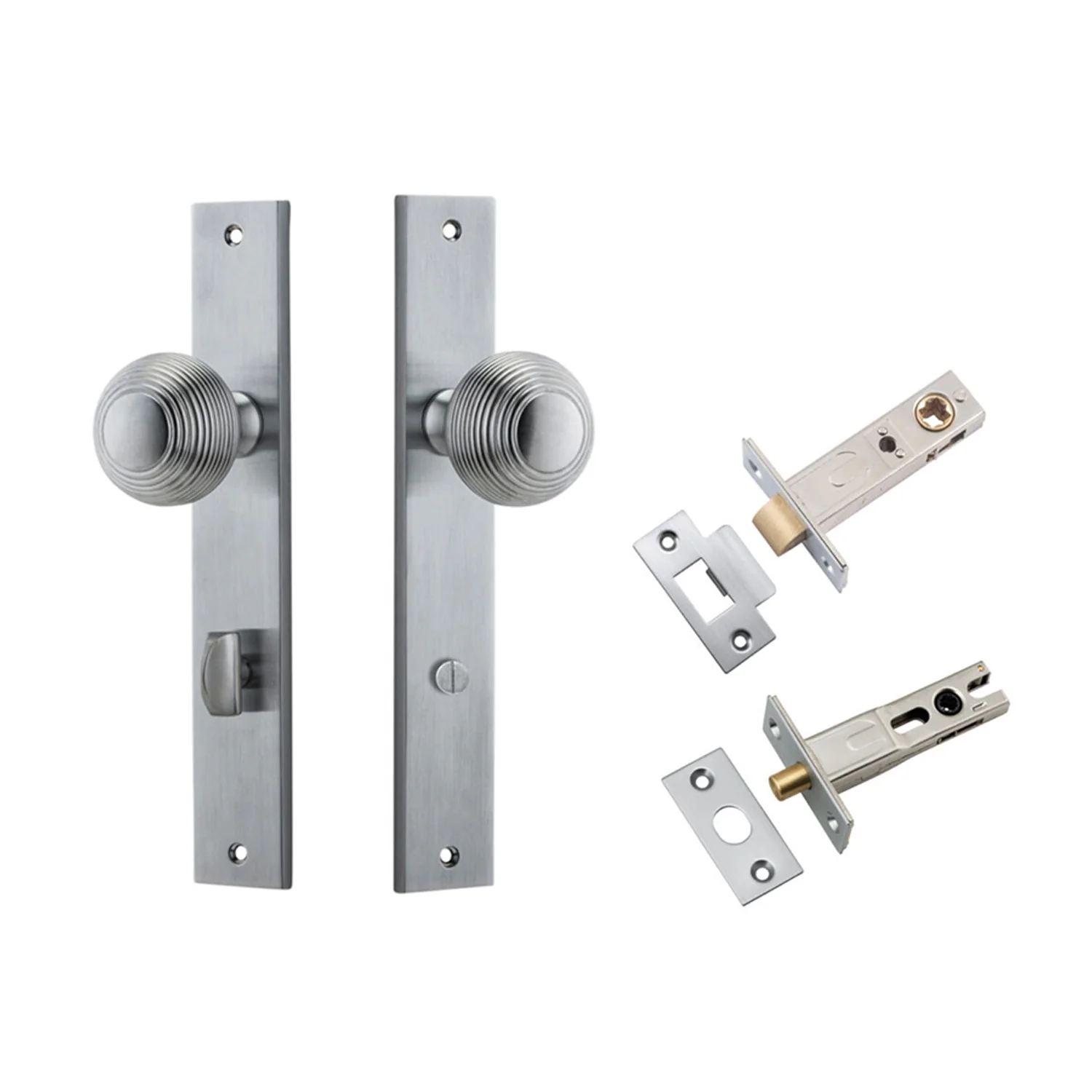 Iver Guildford Door Knob on Rectangular Backplate Privacy Kit with Turn - Image 7