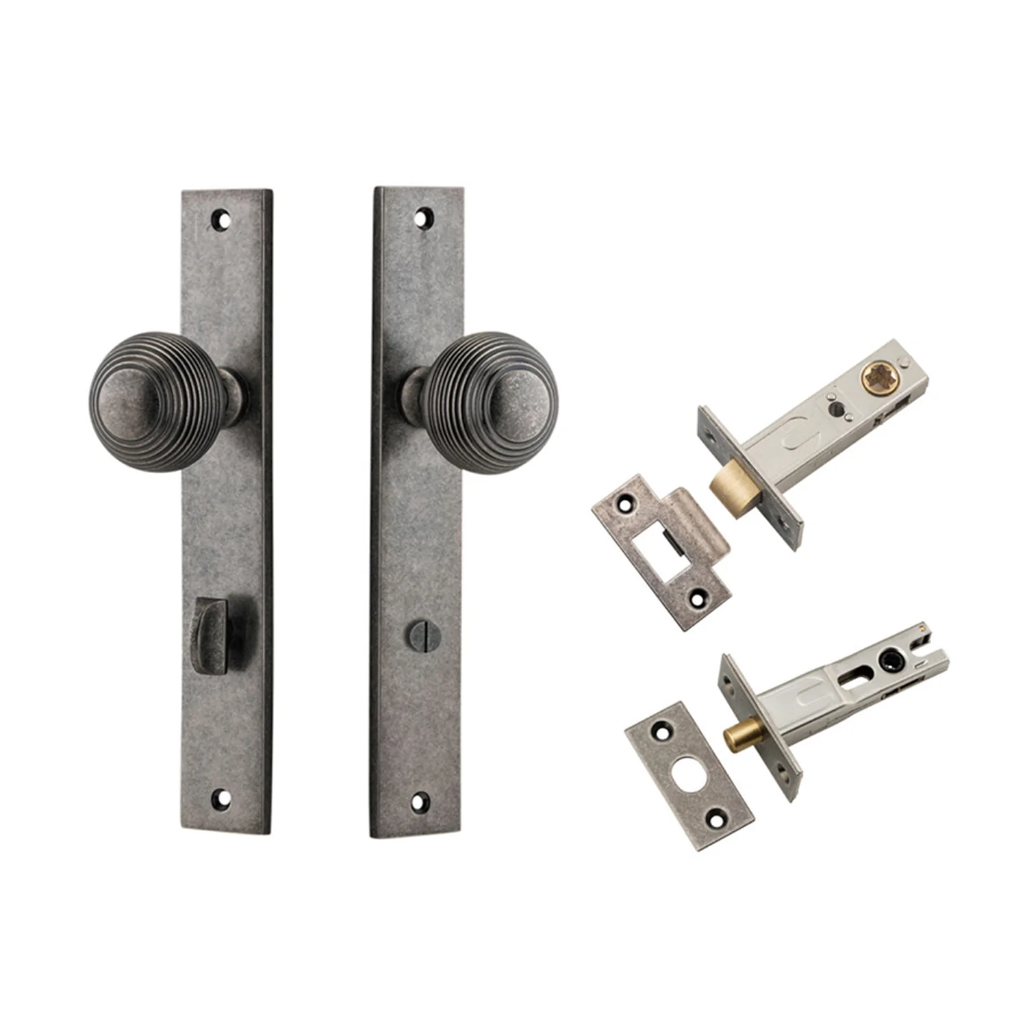 Iver Guildford Door Knob on Rectangular Backplate Privacy Kit with Turn - Image 8