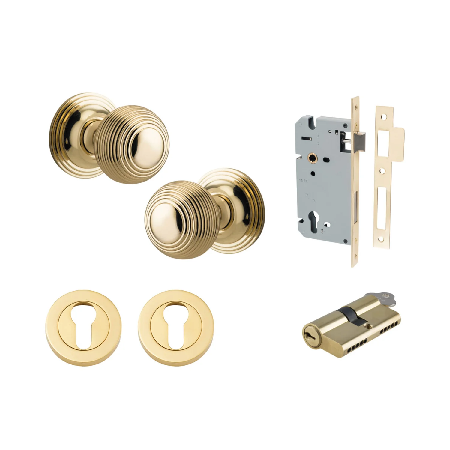 Iver Guildford Door Knob on Round Rose Entrance Kit Key/Key - Available in Various Finishes - Image 10