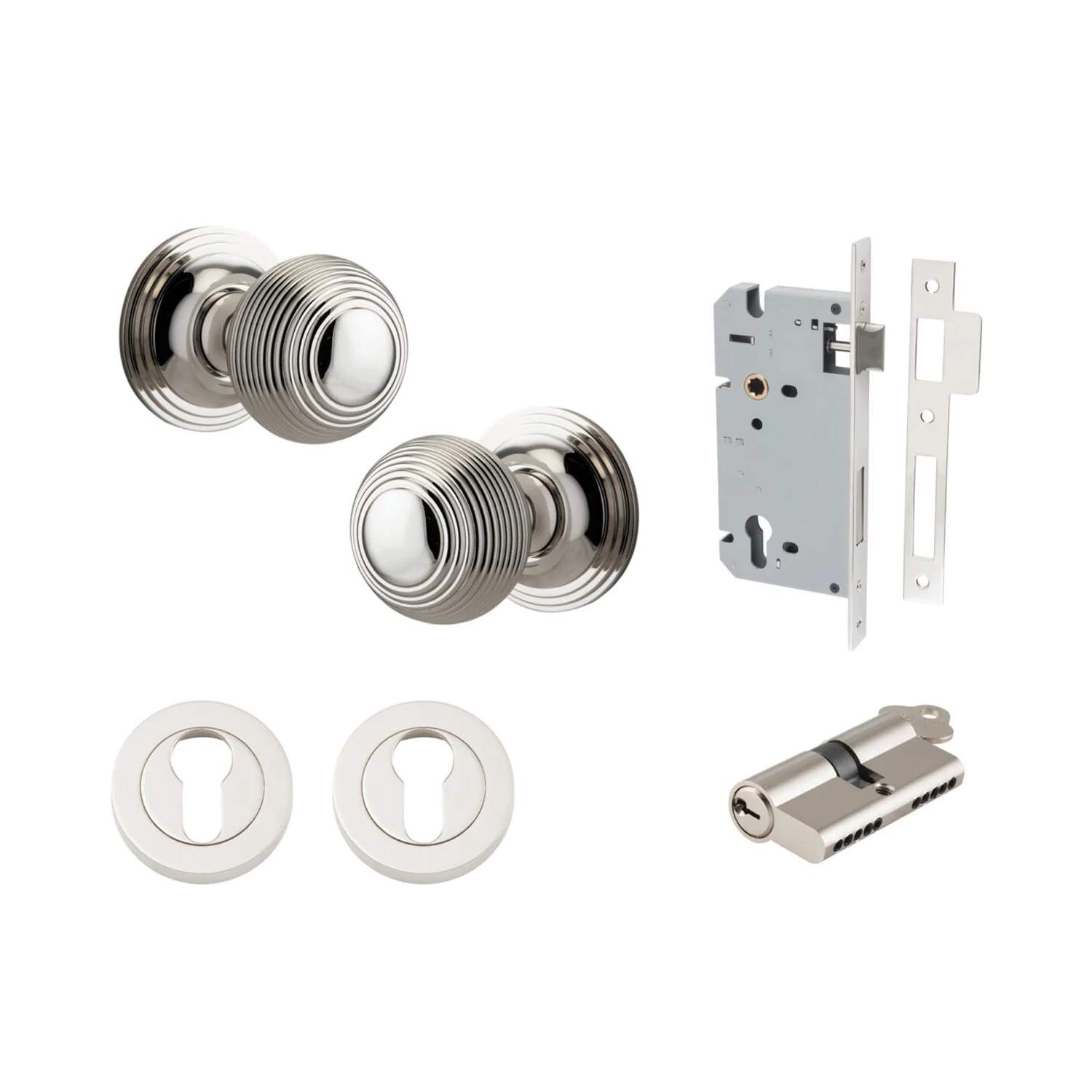 Iver Guildford Door Knob on Round Rose Entrance Kit Key/Key - Available in Various Finishes - Image 12