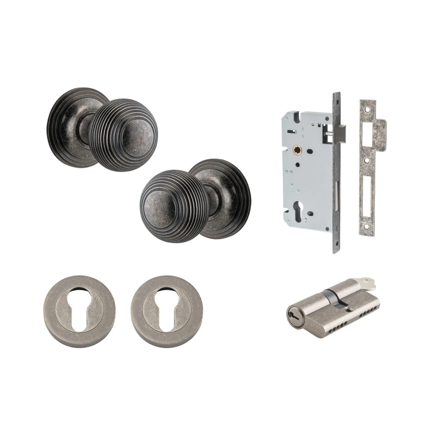 Iver Guildford Door Knob on Round Rose Entrance Kit Key/Key - Available in Various Finishes - Image 8