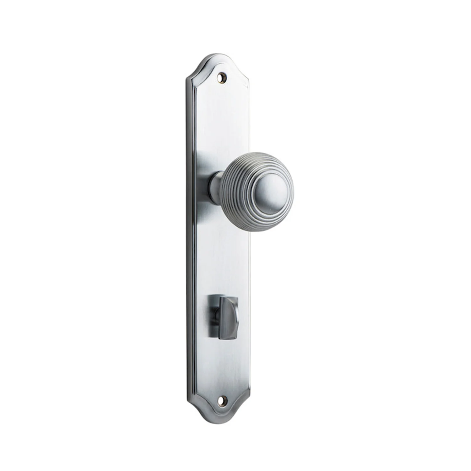 Iver Guildford Door Knob on Shouldered Backplate Brushed Chrome - Image 4