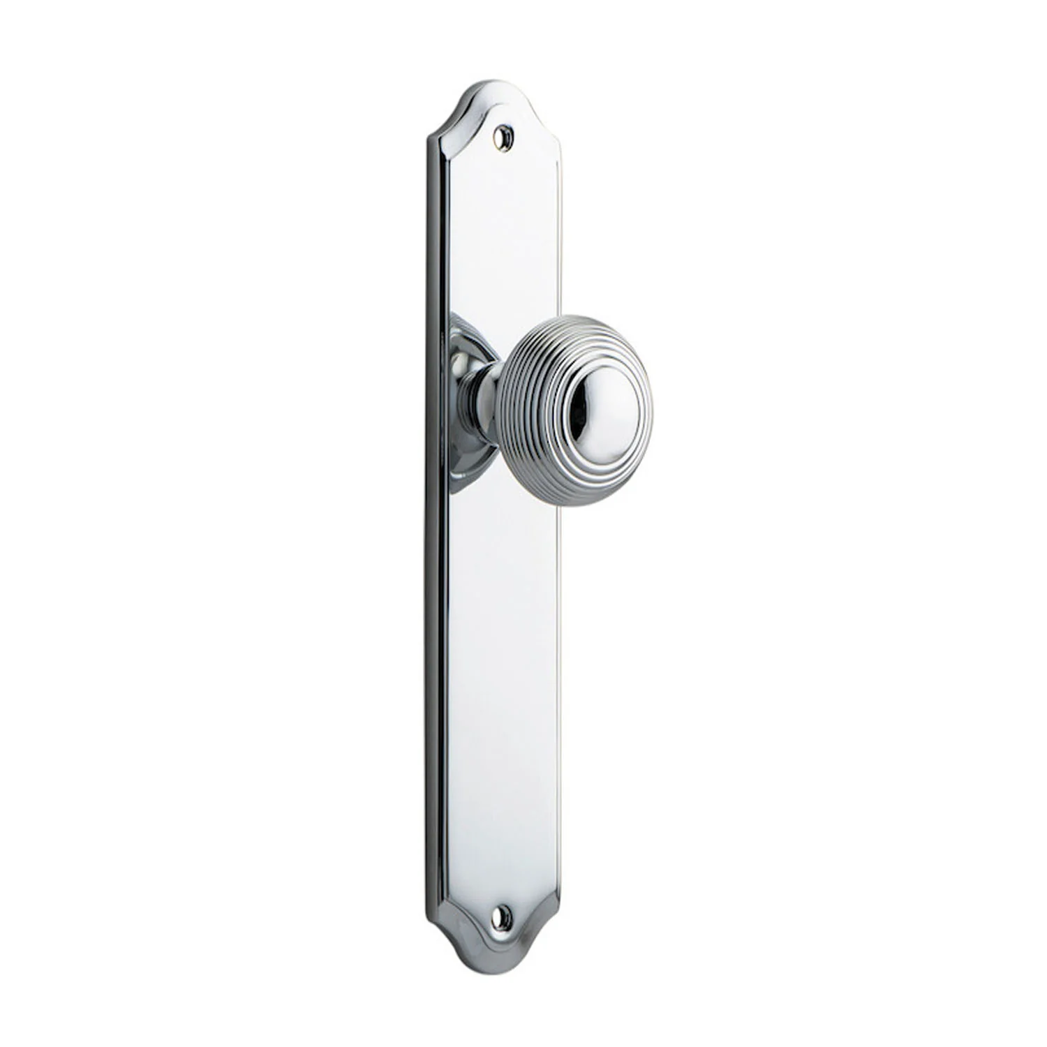 Iver Guildford Door Knob on Shouldered Backplate Chrome Plated - Image 2
