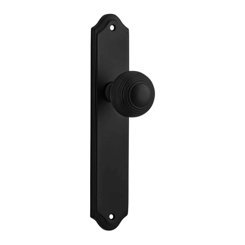 Iver Guildford Door Knob on Shouldered Backplate Matt Black - Image 4