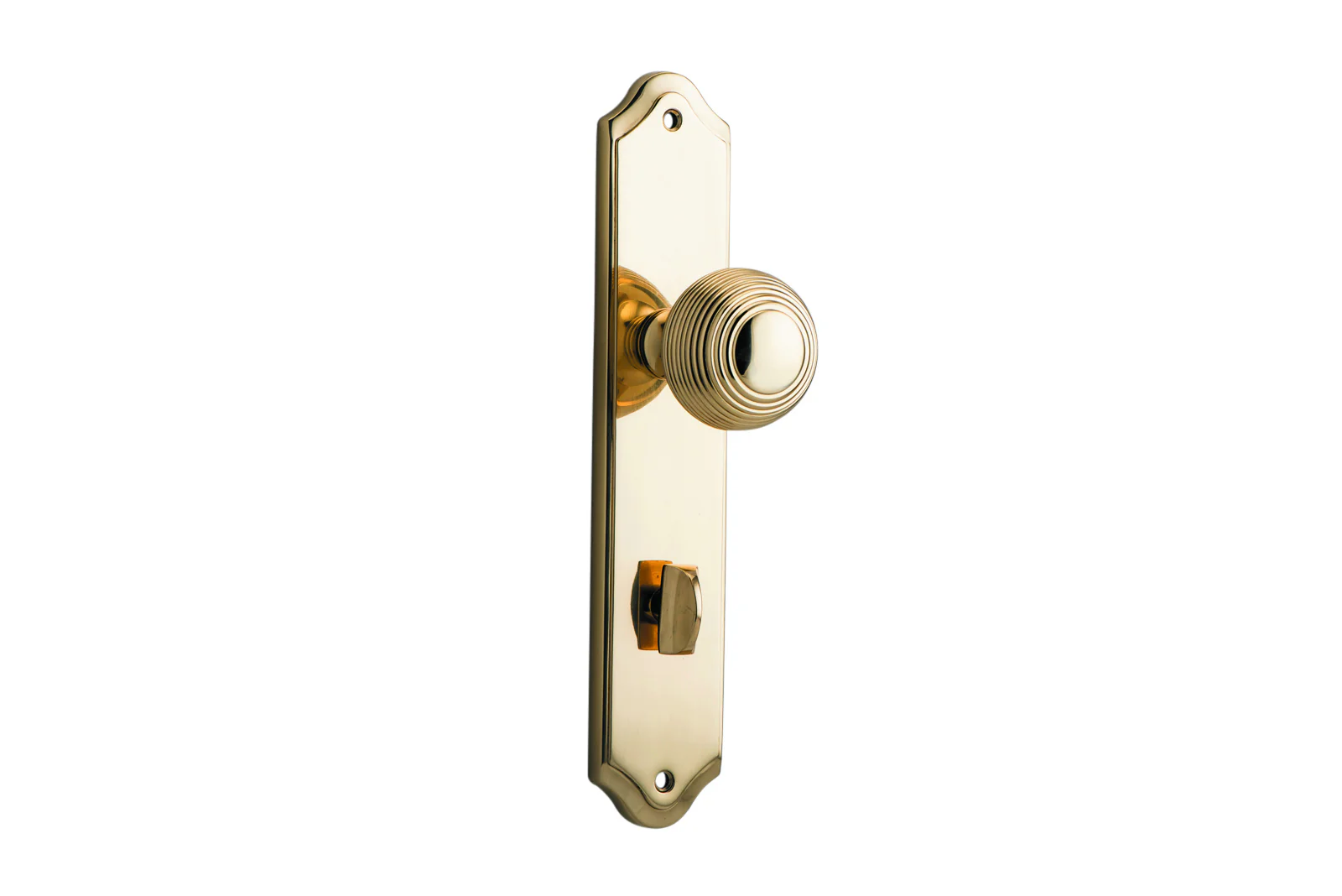 Iver Guildford Door Knob on Shouldered Backplate Polished Brass - Image 4