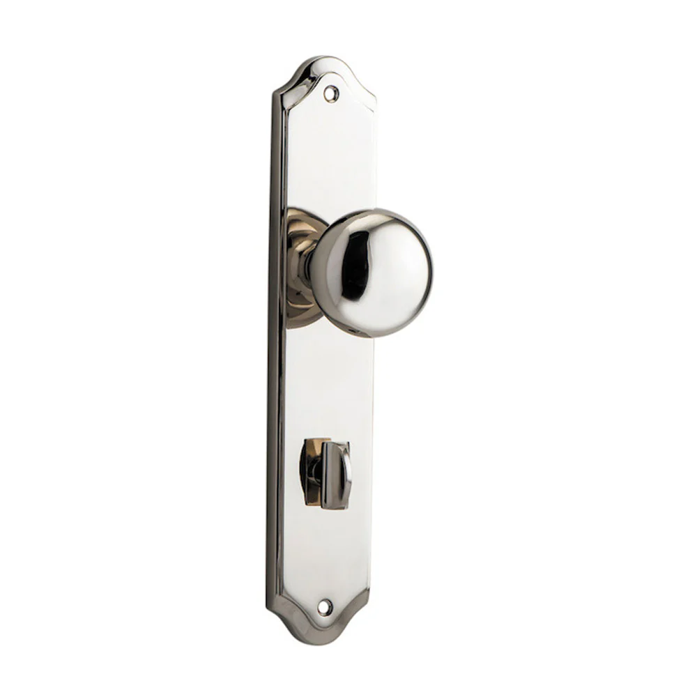 Iver Guildford Door Knob on Shouldered Backplate Polished Nickel - Image 4