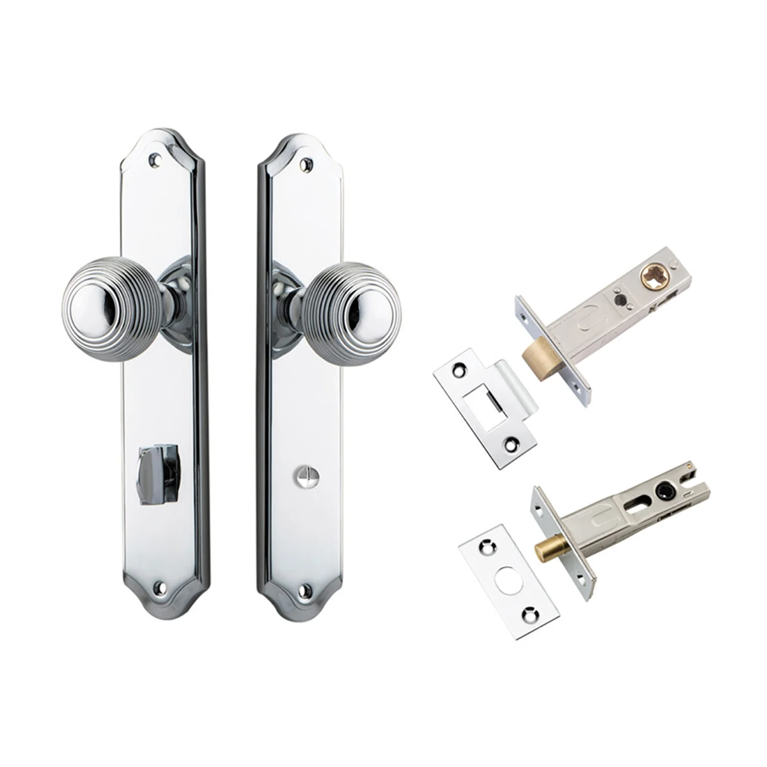 Iver Guildford Door Knob on Shouldered Backplate Privacy Kit with Turn - Image 10