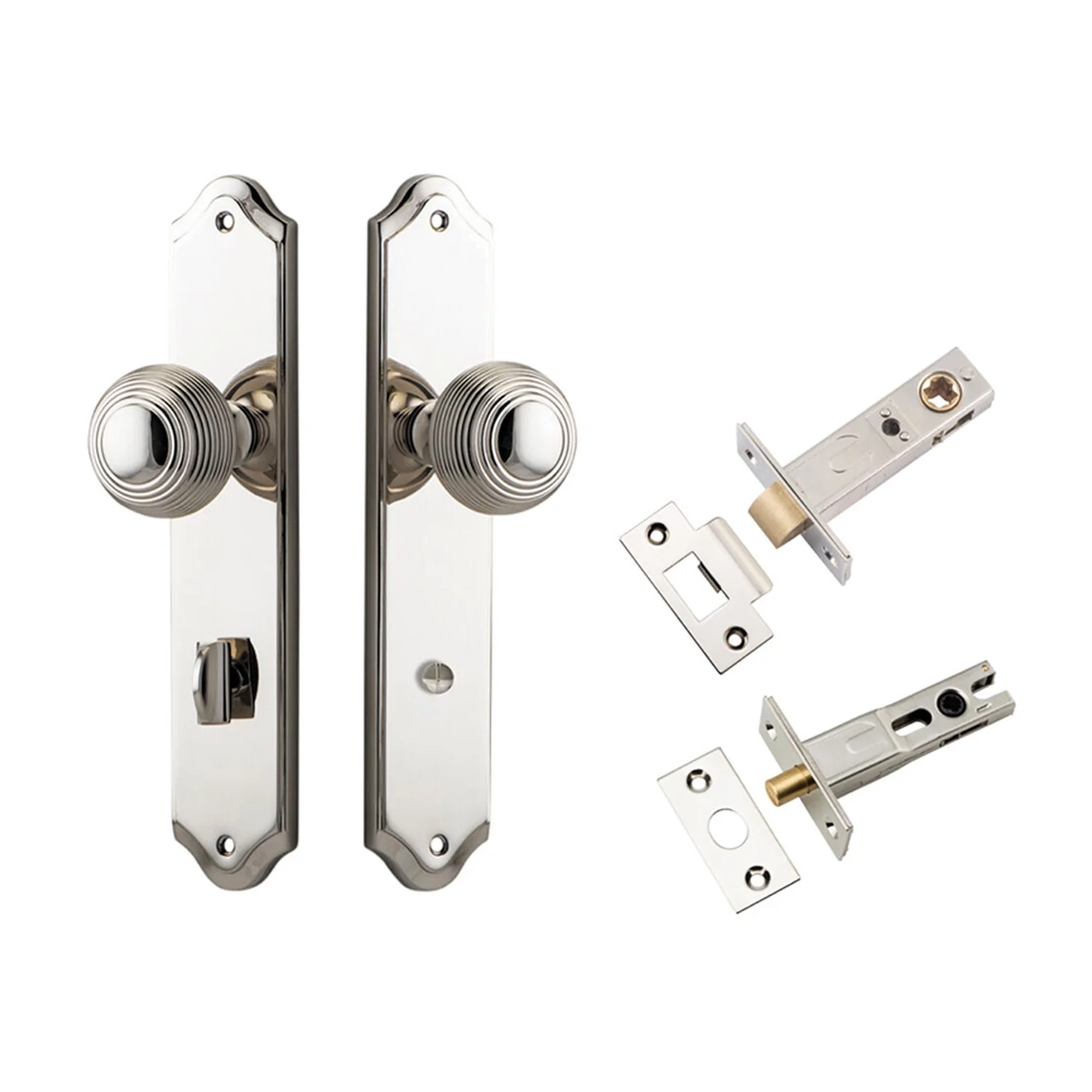 Iver Guildford Door Knob on Shouldered Backplate Privacy Kit with Turn - Image 11