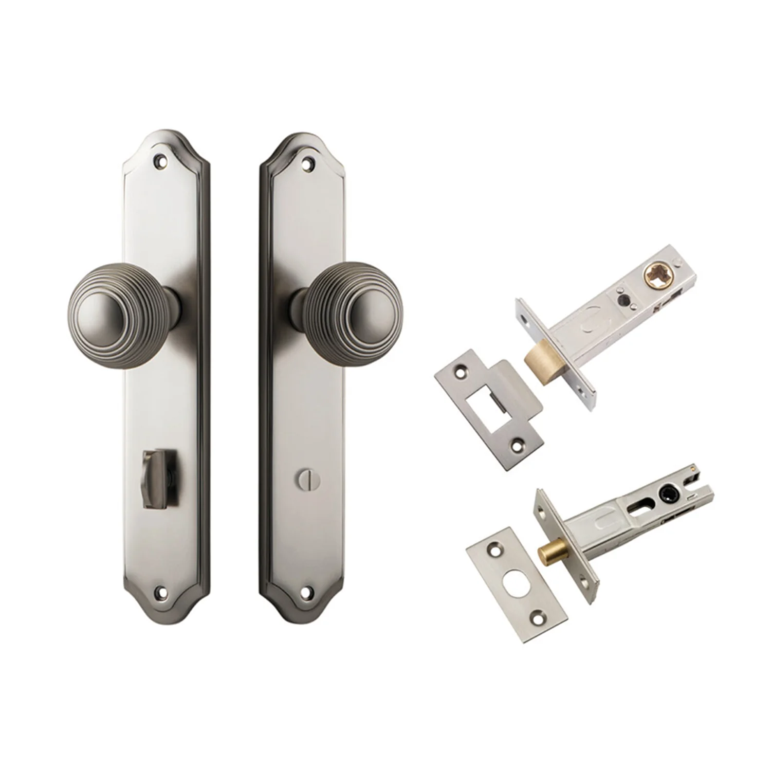 Iver Guildford Door Knob on Shouldered Backplate Privacy Kit with Turn - Image 12