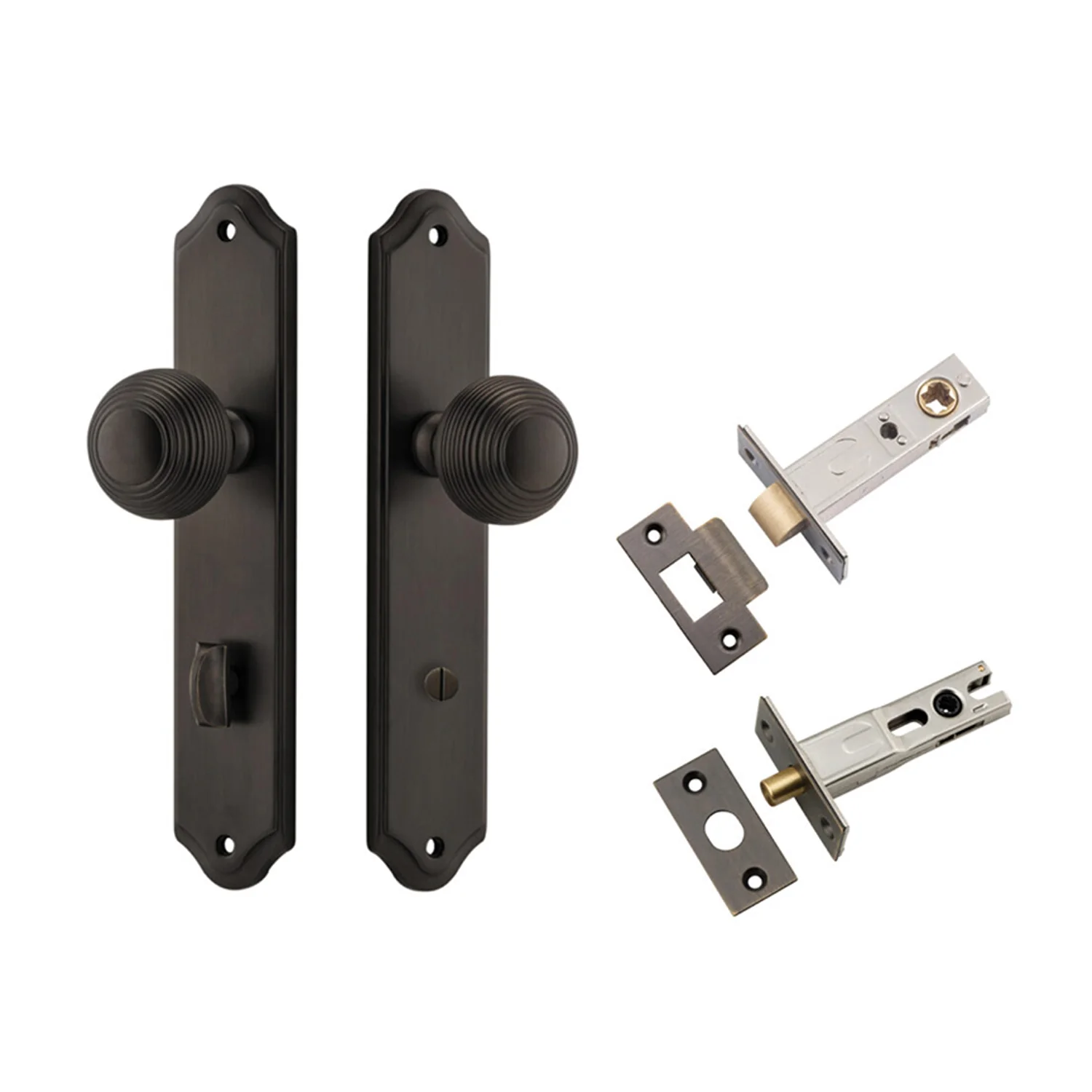 Iver Guildford Door Knob on Shouldered Backplate Privacy Kit with Turn - Image 13