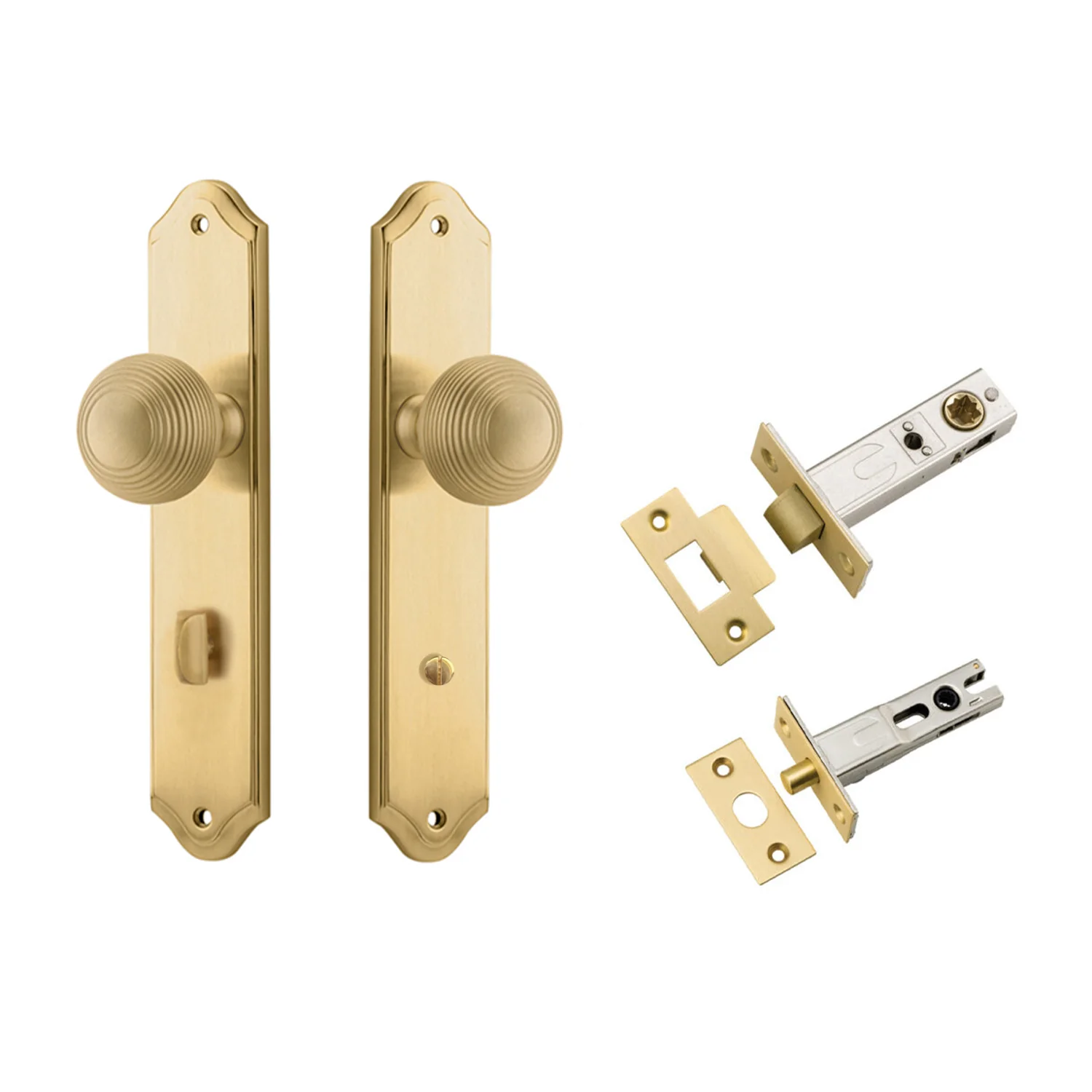 Iver Guildford Door Knob on Shouldered Backplate Privacy Kit with Turn - Image 14