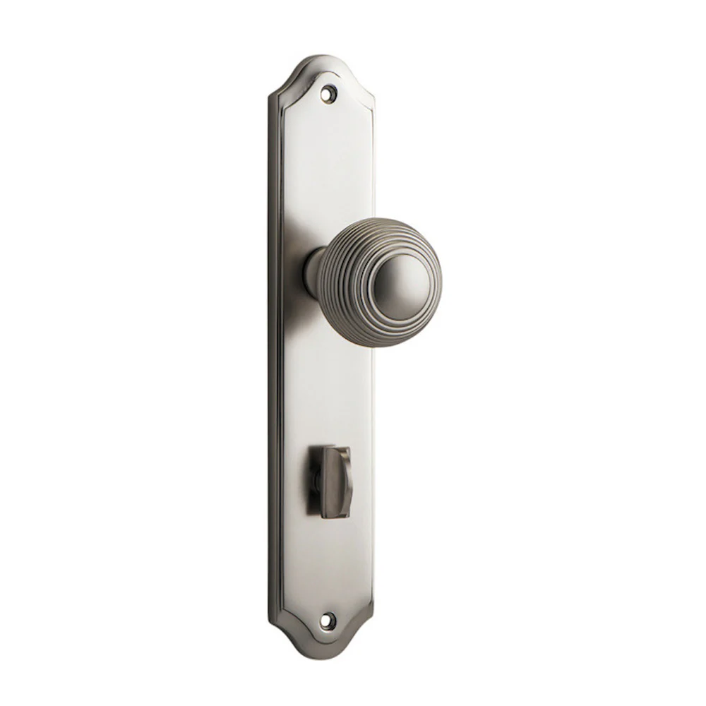 Iver Guildford Door Knob on Shouldered Backplate Satin Nickel - Image 4