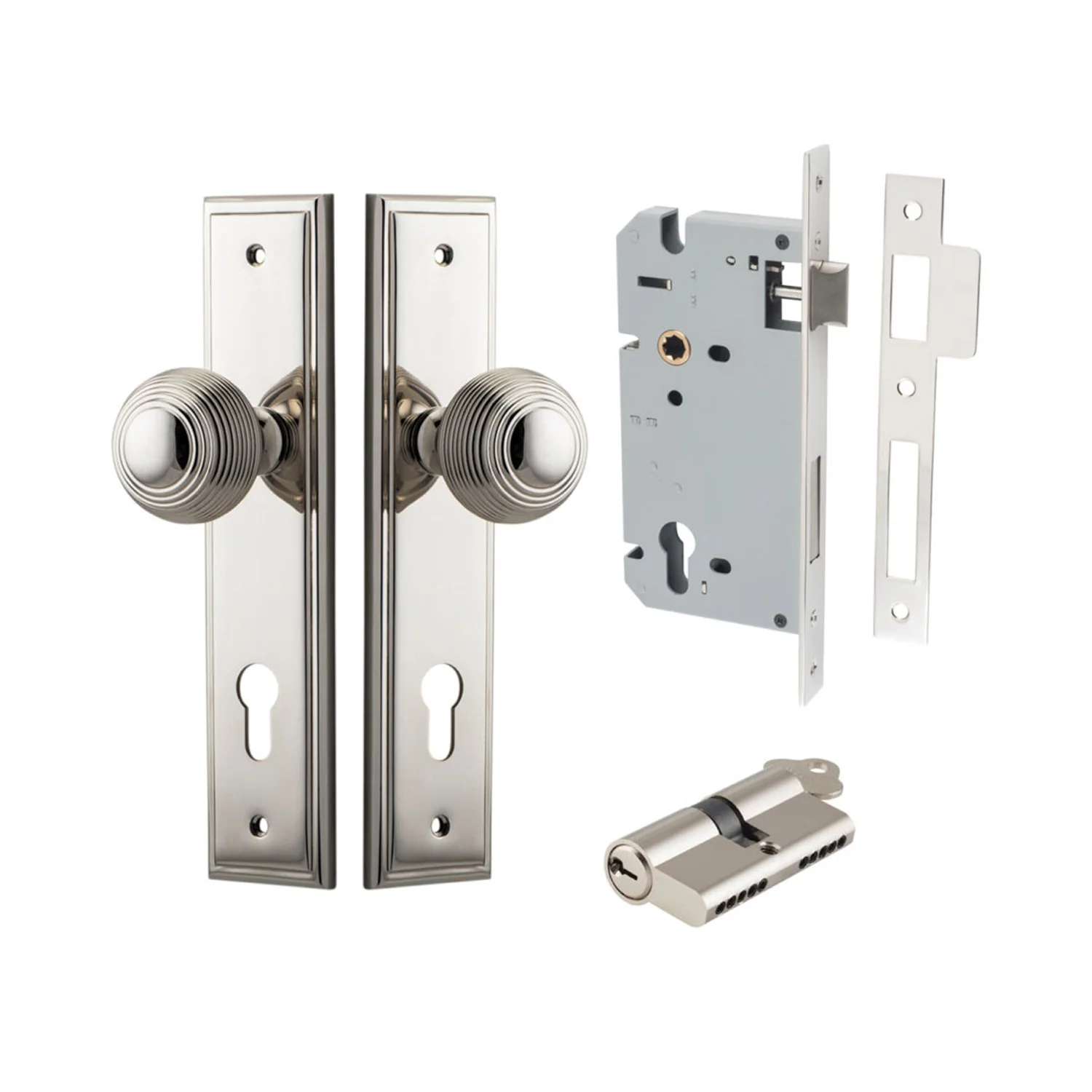 Iver Guildford Door Knob on Stepped Backplate Entrance Kit Key/Key - Available in Various Finishes - Image 11