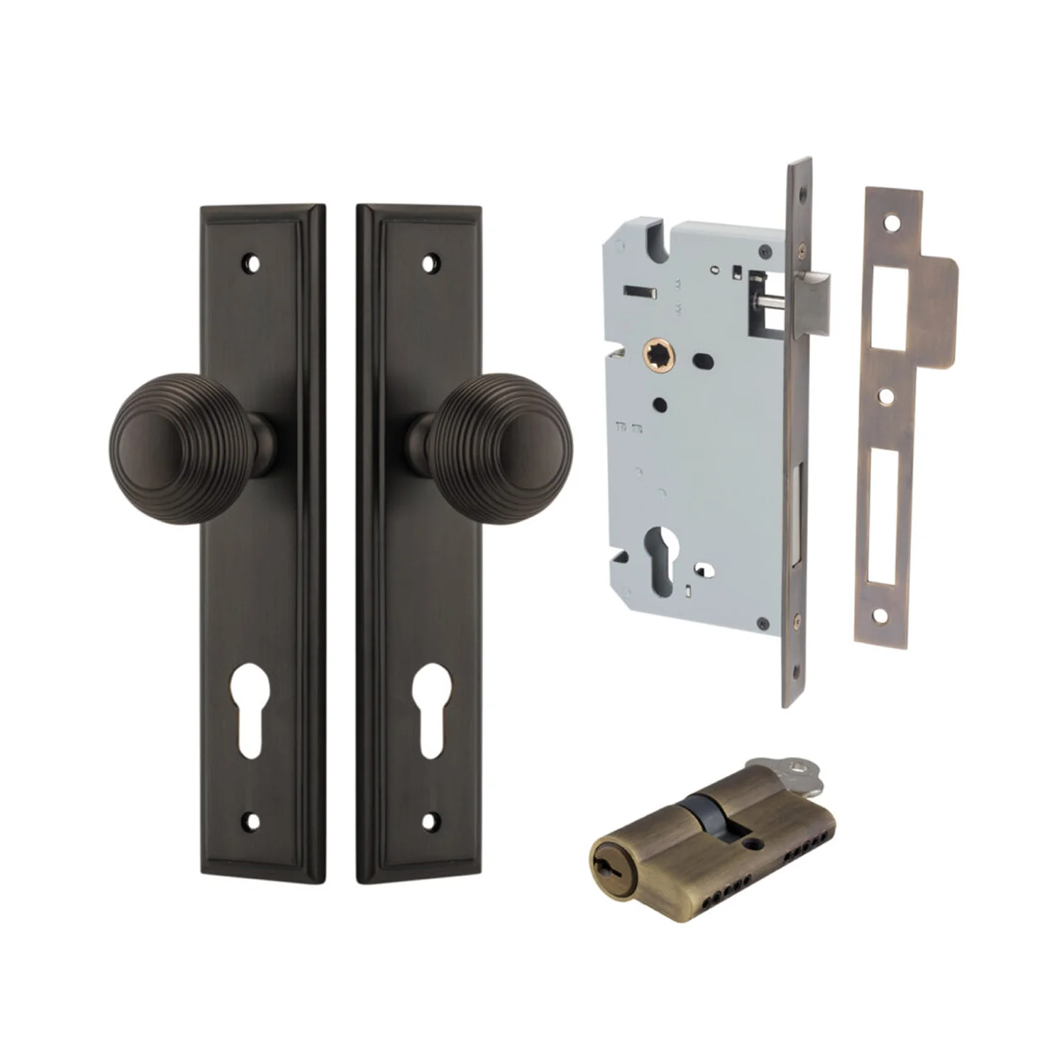 Iver Guildford Door Knob on Stepped Backplate Entrance Kit Key/Key - Available in Various Finishes - Image 13