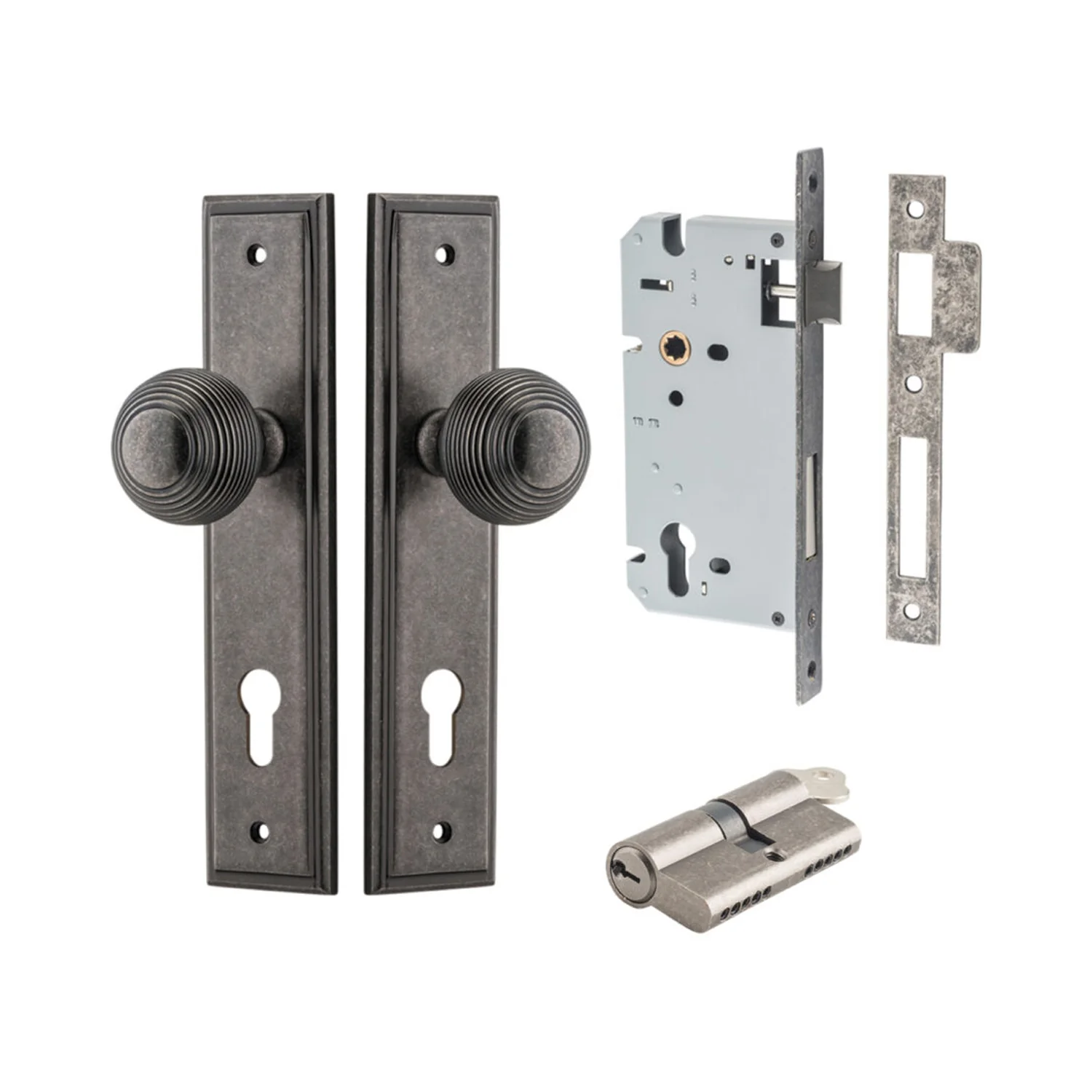 Iver Guildford Door Knob on Stepped Backplate Entrance Kit Key/Key - Available in Various Finishes - Image 7