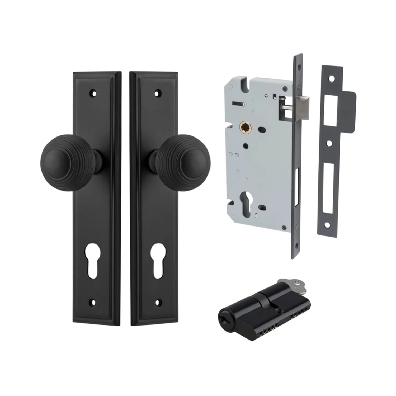 Iver Guildford Door Knob on Stepped Backplate Entrance Kit Key/Key - Available in Various Finishes - Image 8