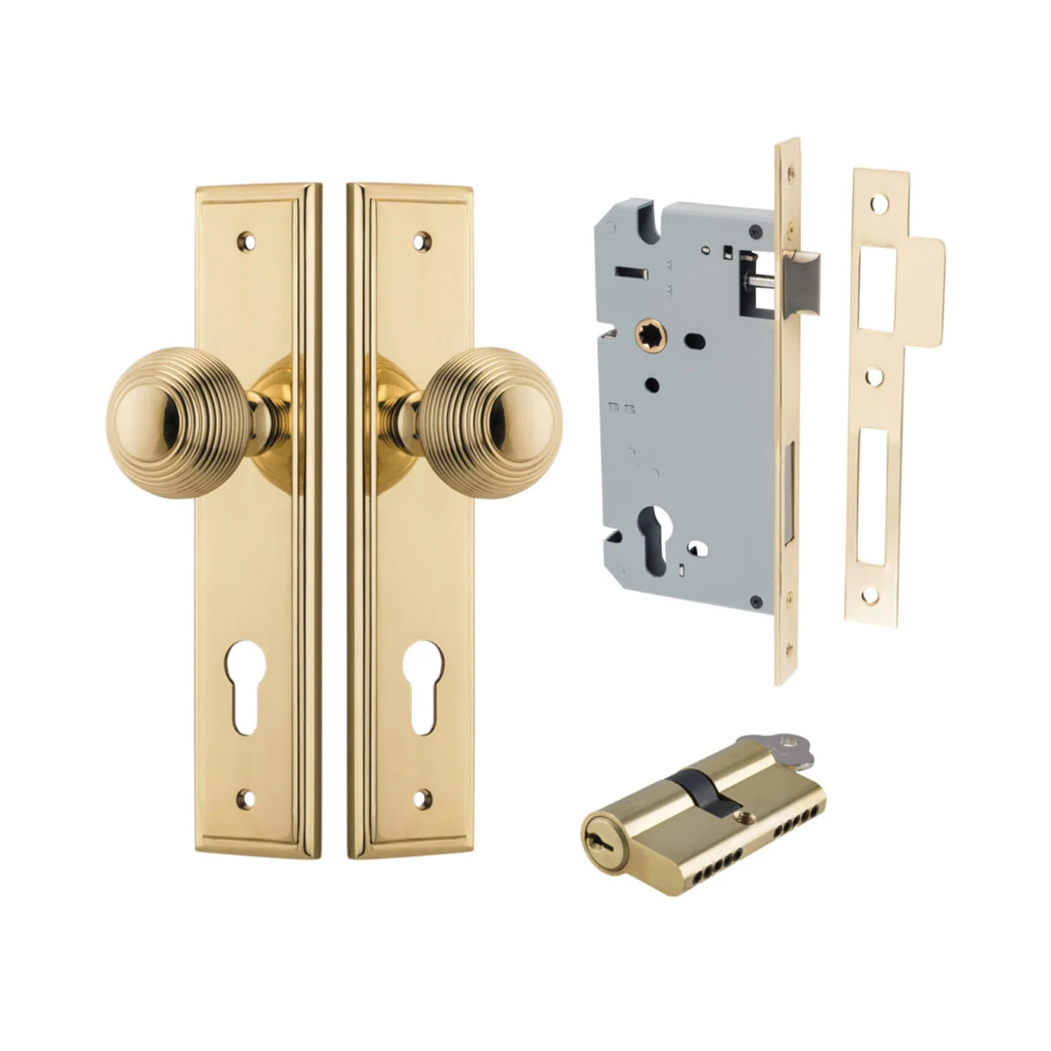 Iver Guildford Door Knob on Stepped Backplate Entrance Kit Key/Key - Available in Various Finishes - Image 9