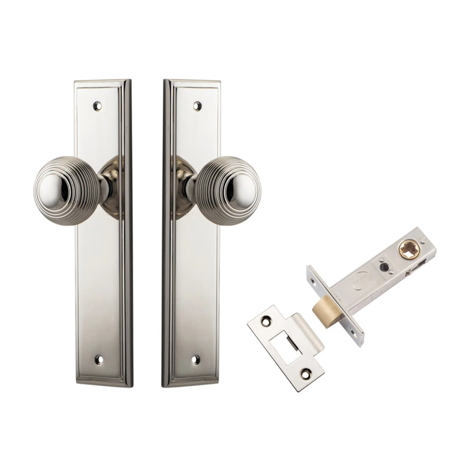 Iver Guildford Door Knob on Stepped Backplate Passage Kit - Available in Various Finishes - Image 10