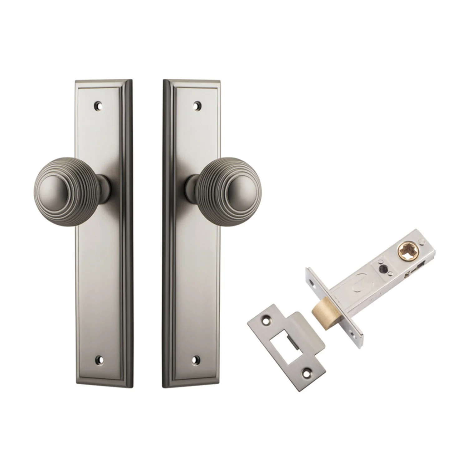 Iver Guildford Door Knob on Stepped Backplate Passage Kit - Available in Various Finishes - Image 11