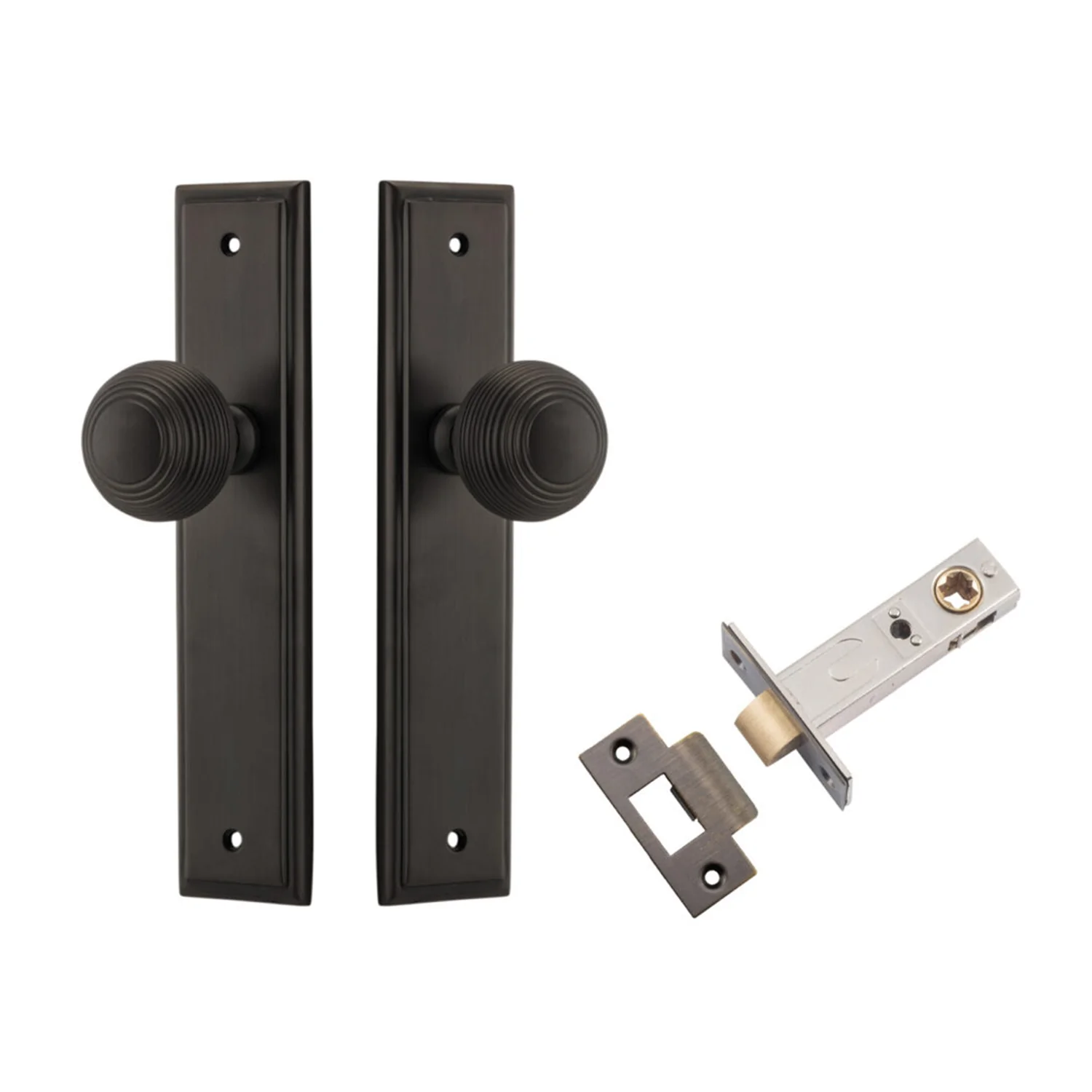 Iver Guildford Door Knob on Stepped Backplate Passage Kit - Available in Various Finishes - Image 12