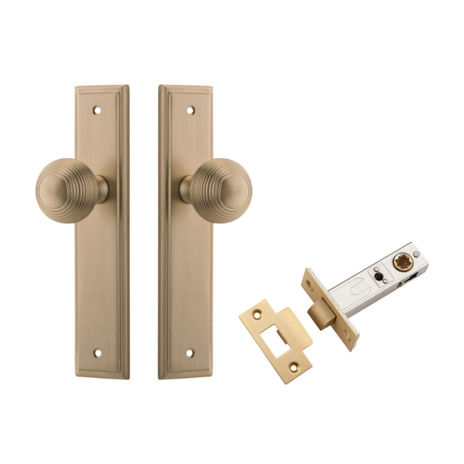 Iver Guildford Door Knob on Stepped Backplate Passage Kit - Available in Various Finishes - Image 4