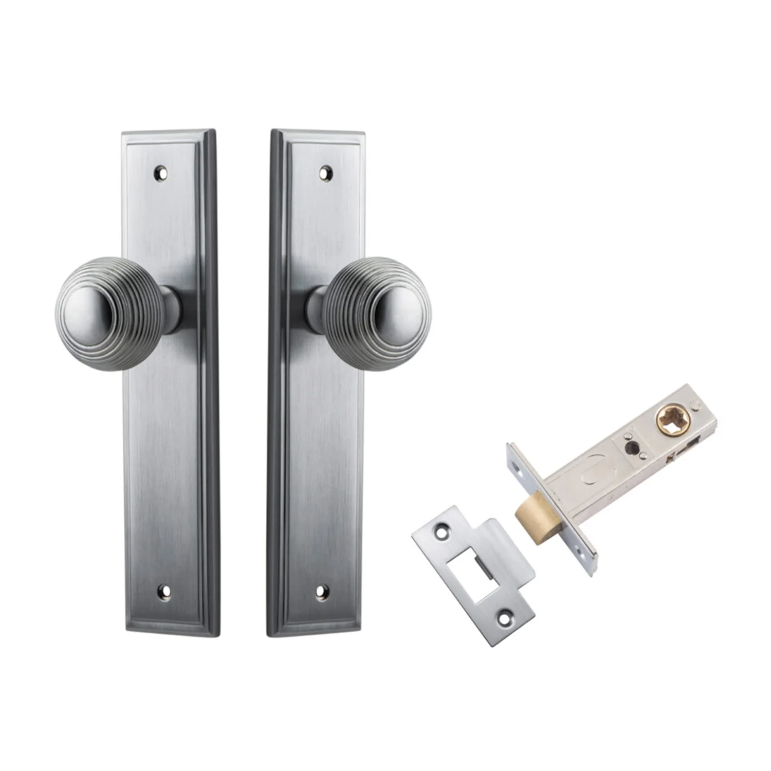Iver Guildford Door Knob on Stepped Backplate Passage Kit - Available in Various Finishes - Image 5