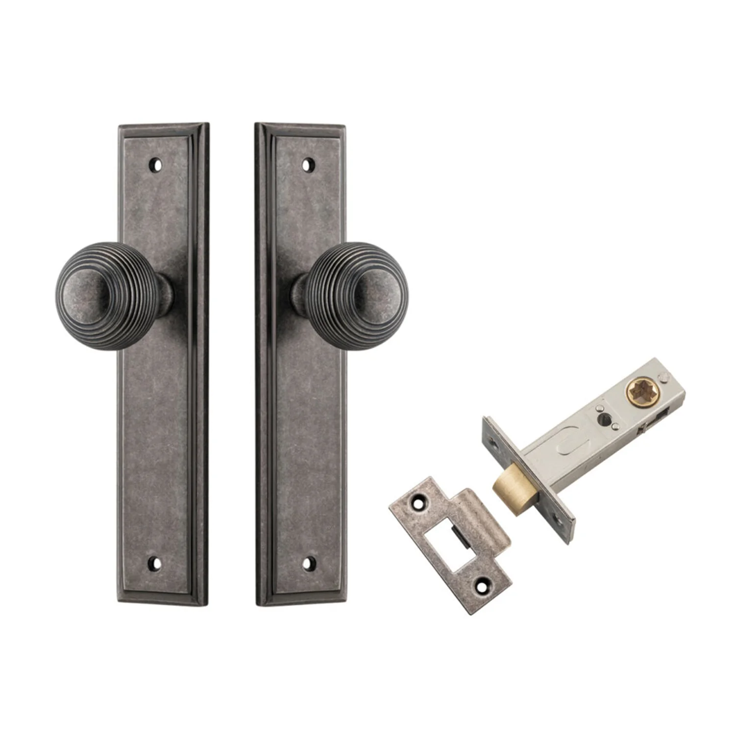 Iver Guildford Door Knob on Stepped Backplate Passage Kit - Available in Various Finishes - Image 6
