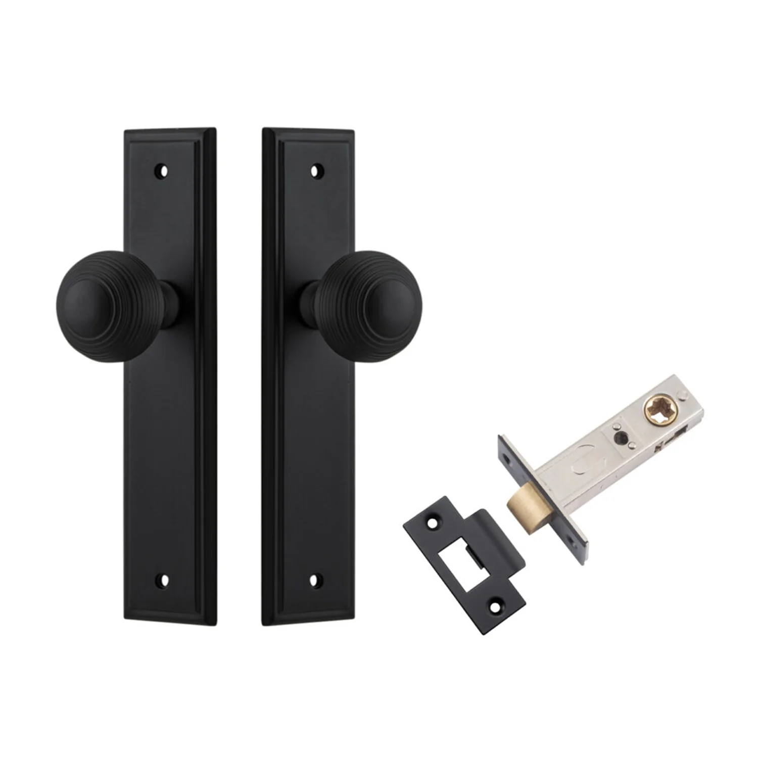 Iver Guildford Door Knob on Stepped Backplate Passage Kit - Available in Various Finishes - Image 7