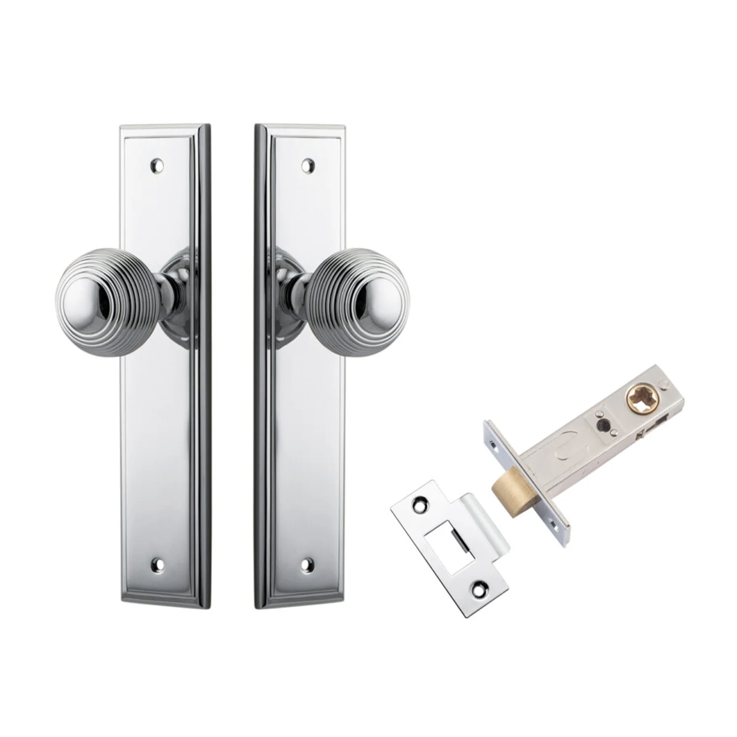 Iver Guildford Door Knob on Stepped Backplate Passage Kit - Available in Various Finishes - Image 9