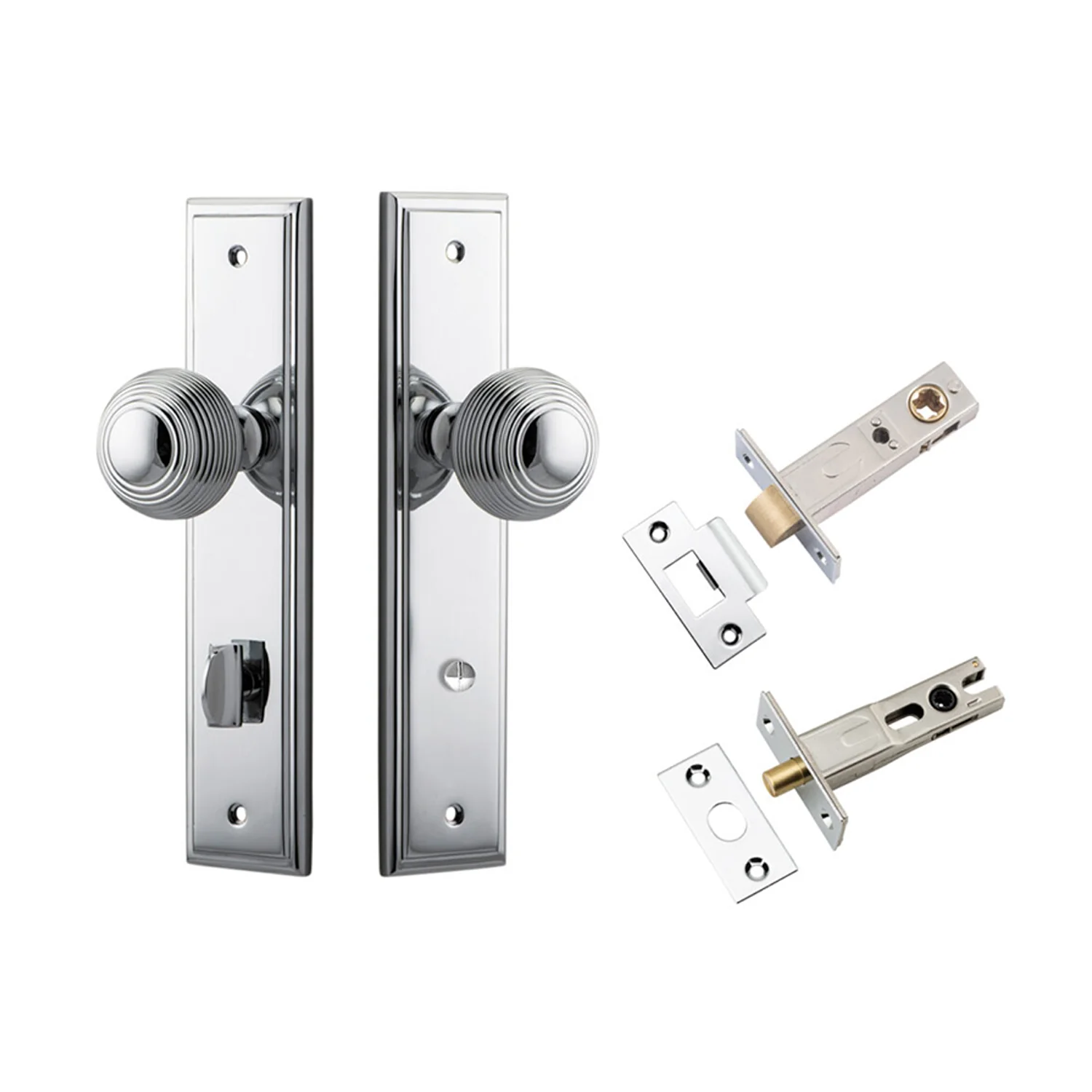 Iver Guildford Door Knob on Stepped Backplate Privacy Kit with Turn - Available in Various Finishes - Image 11