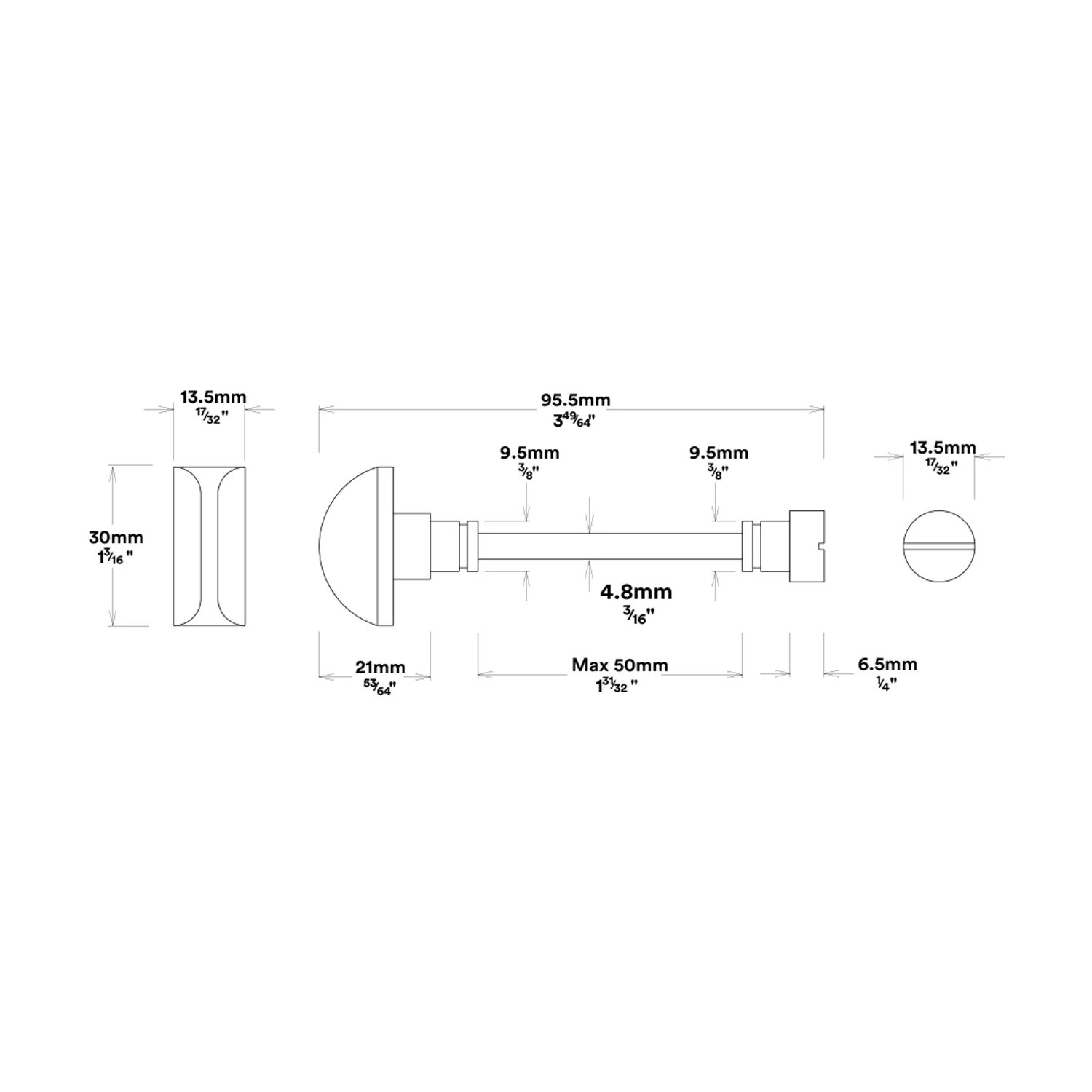 Iver Guildford Door Knob on Stepped Backplate Privacy Kit with Turn - Available in Various Finishes - Image 3