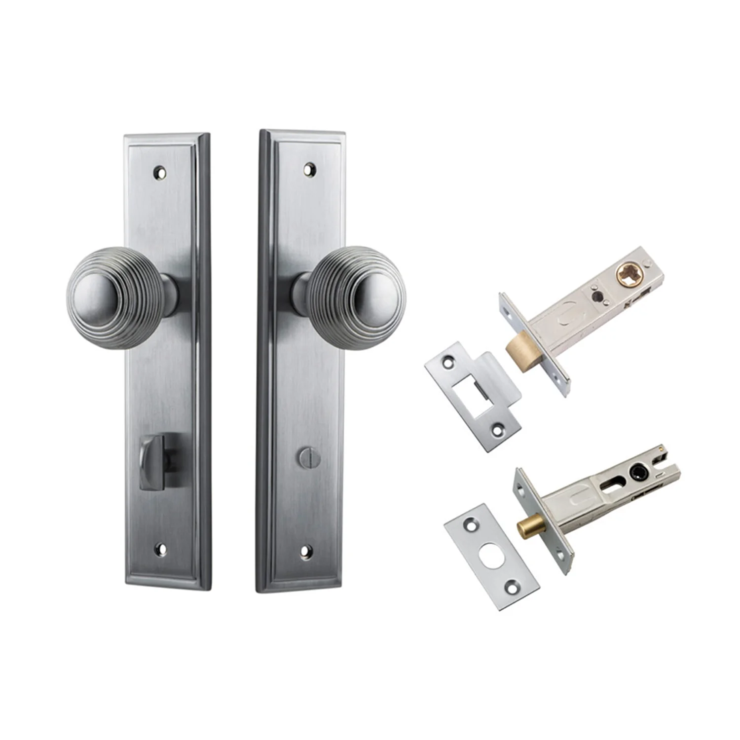 Iver Guildford Door Knob on Stepped Backplate Privacy Kit with Turn - Available in Various Finishes - Image 7