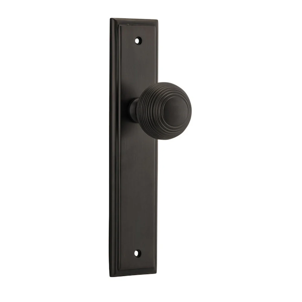 Iver Guildford Door Knob on Stepped Backplate Signature Brass - Image 3