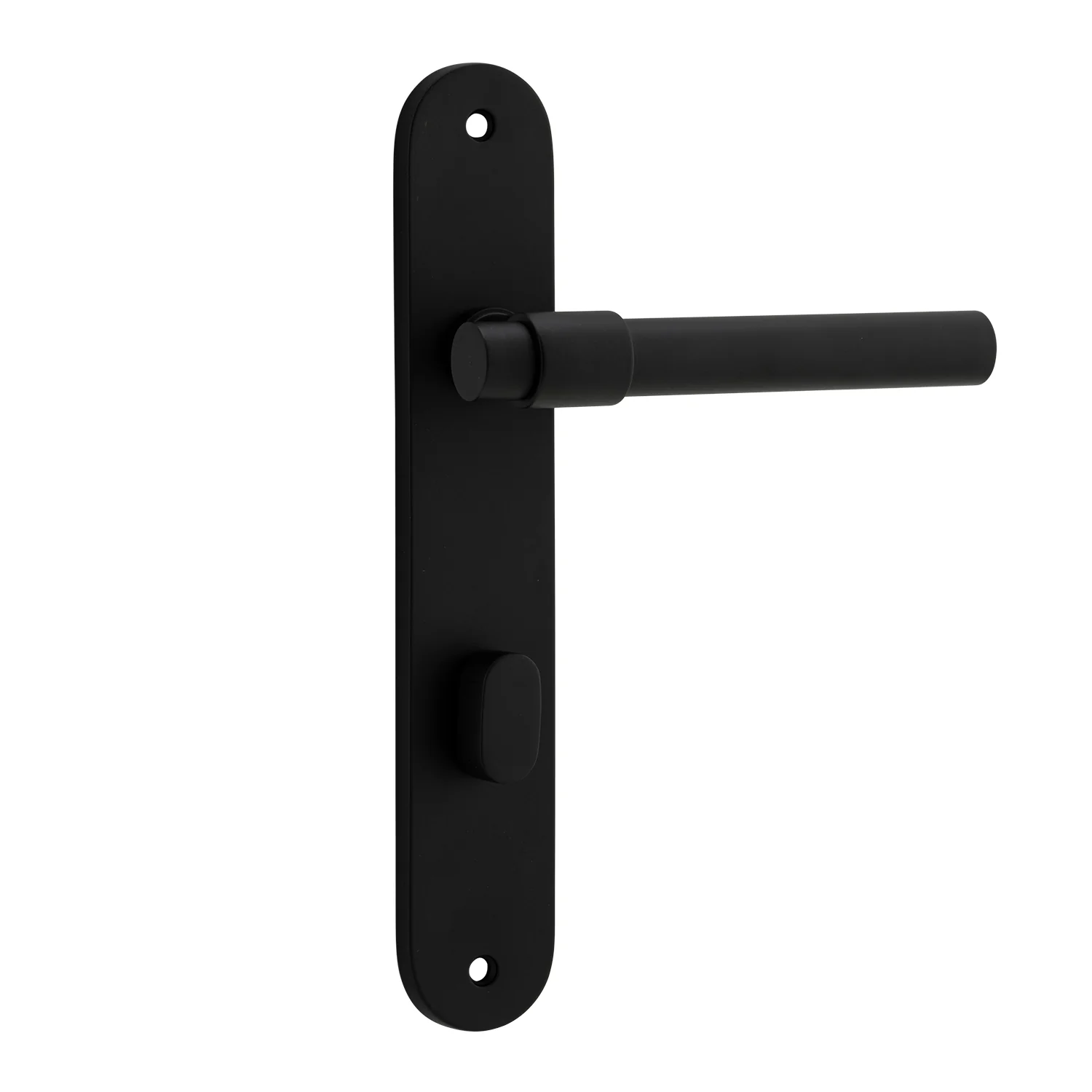 Iver Helsinki Door Lever Handle on Oval Backplate Matt Black - Image 4