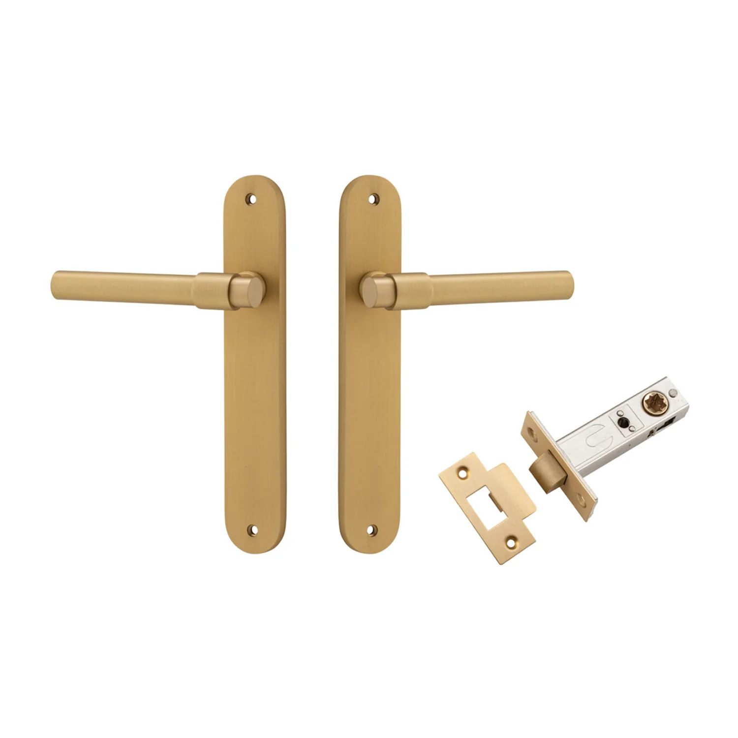 Iver Helsinki Door Lever Handle on Oval Backplate Passage Kit - Available in Various Finishes - Image 5