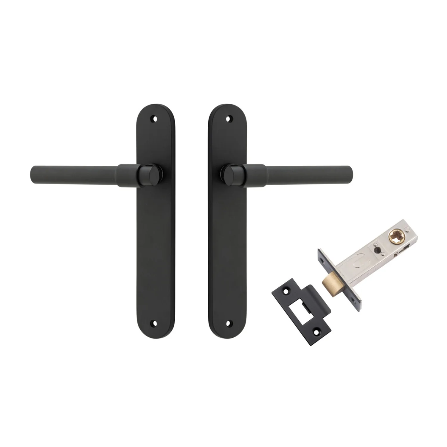 Iver Helsinki Door Lever Handle on Oval Backplate Passage Kit - Available in Various Finishes - Image 7